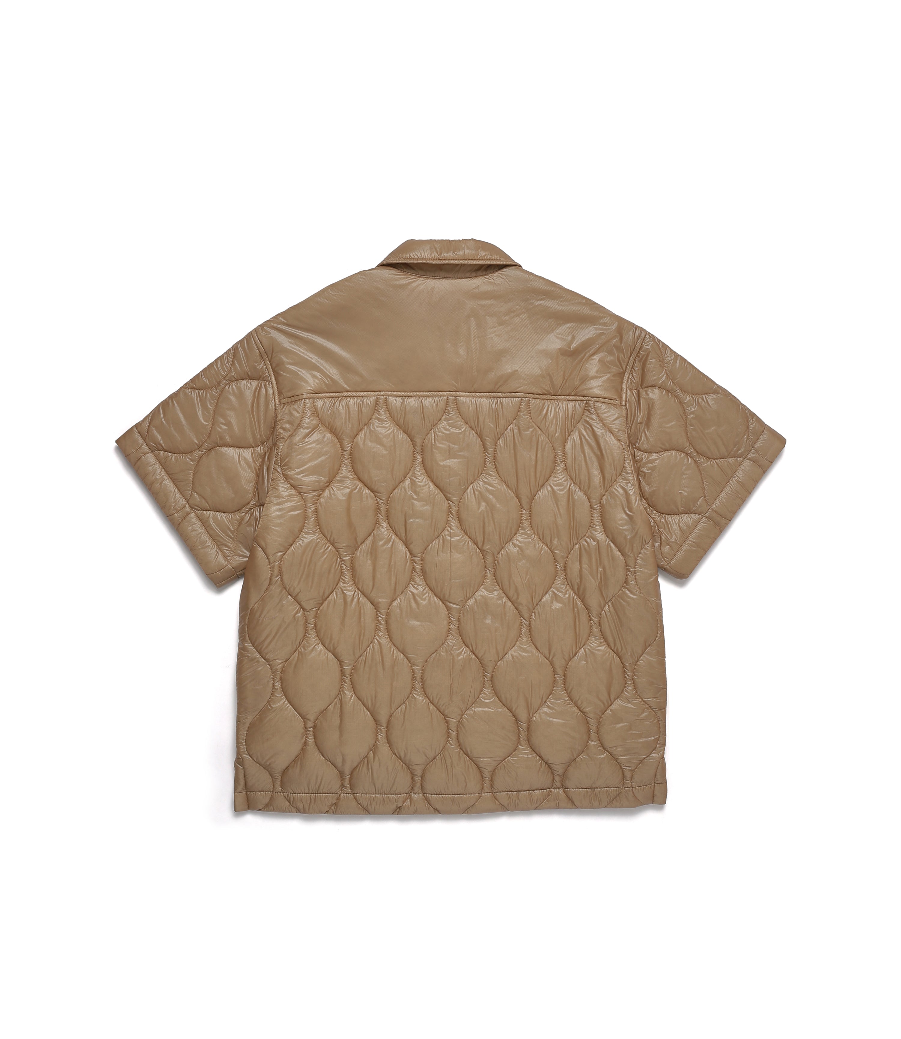 Men's NRN Light Quilted Half Sleeve Shacket<br>TAN
