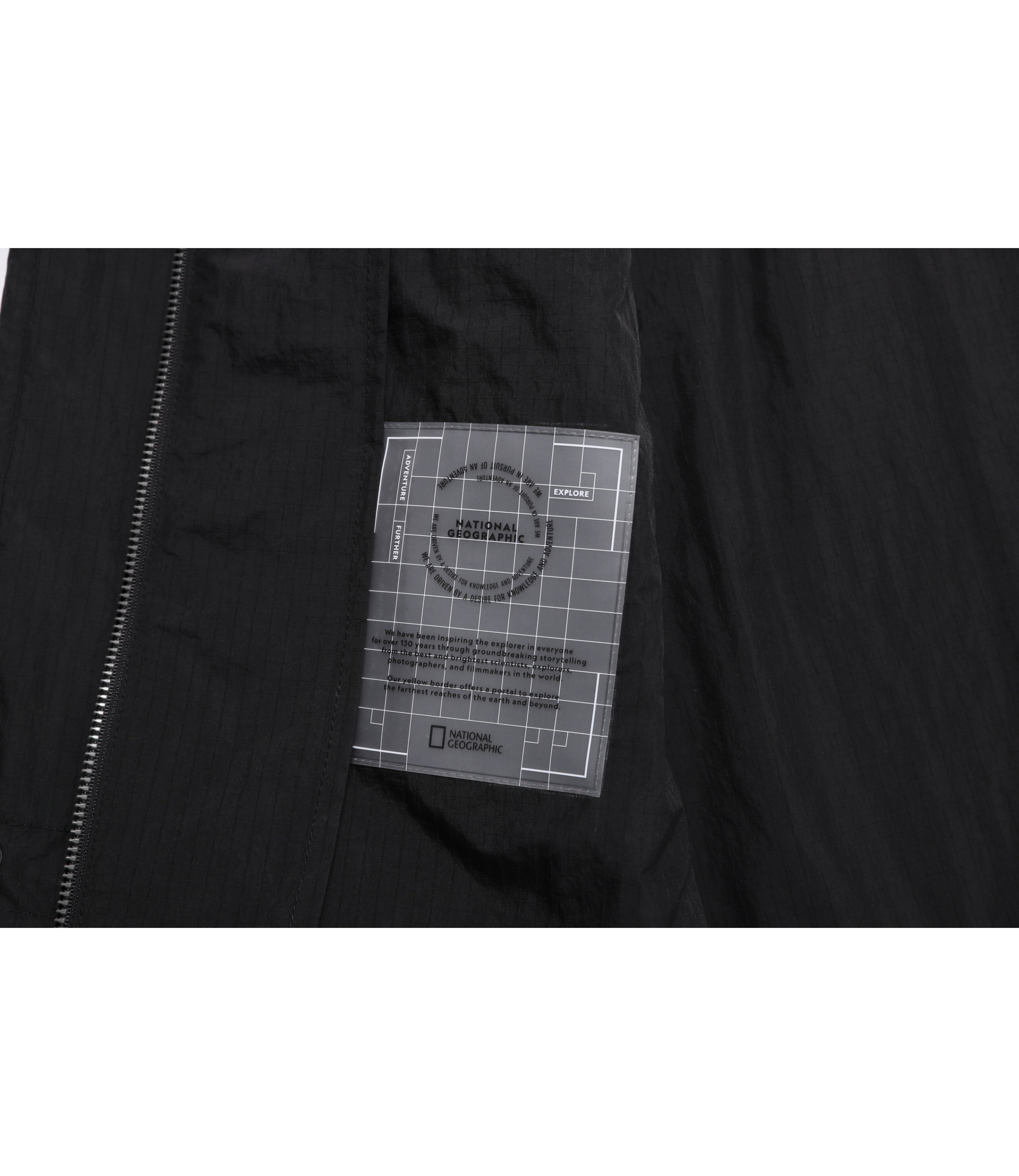 Unisex NRN Shirring Woven Set Up Windbreaker<br>CARBON BLACK
