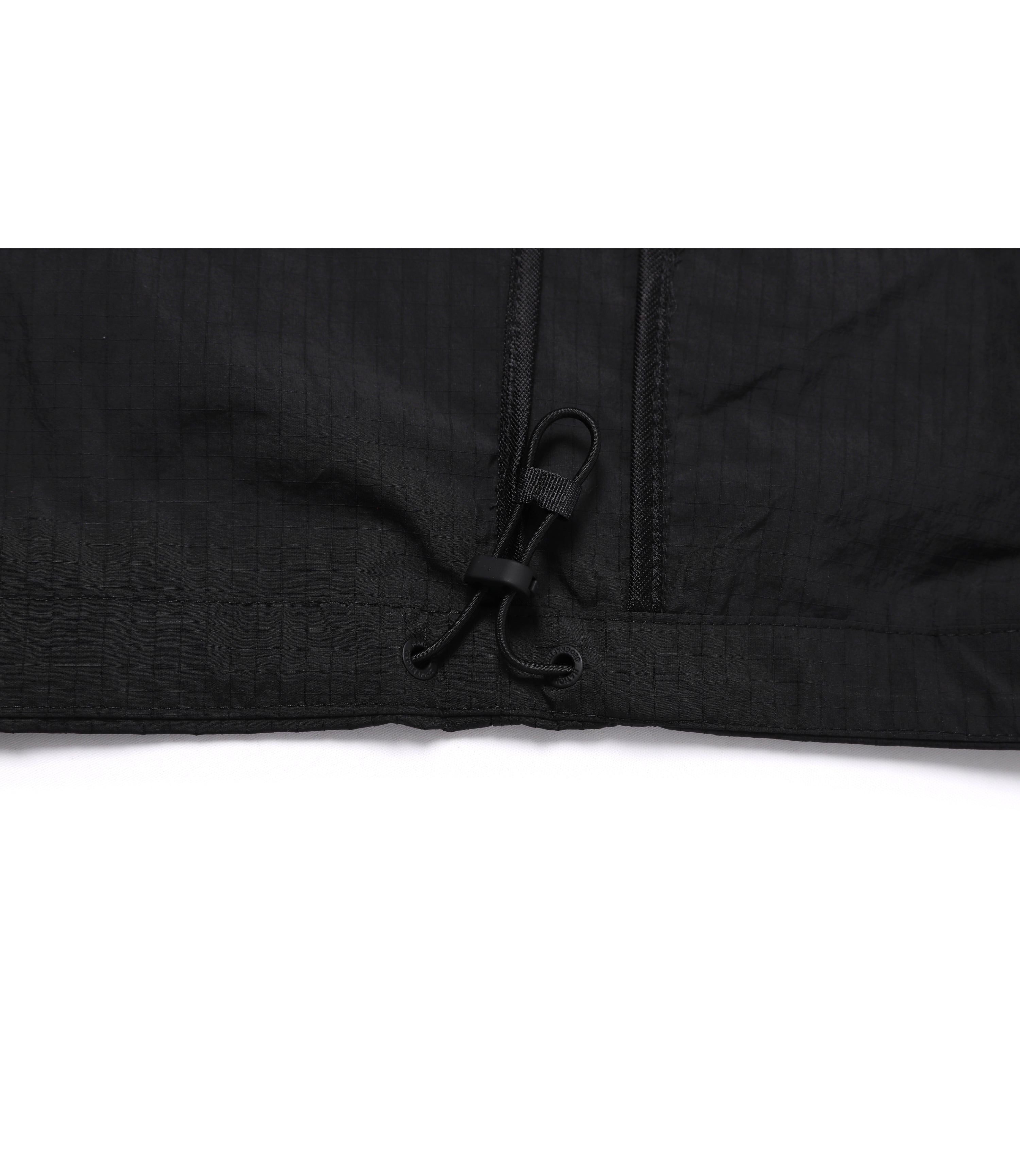 Unisex NRN Shirring Woven Set Up Windbreaker<br>CARBON BLACK