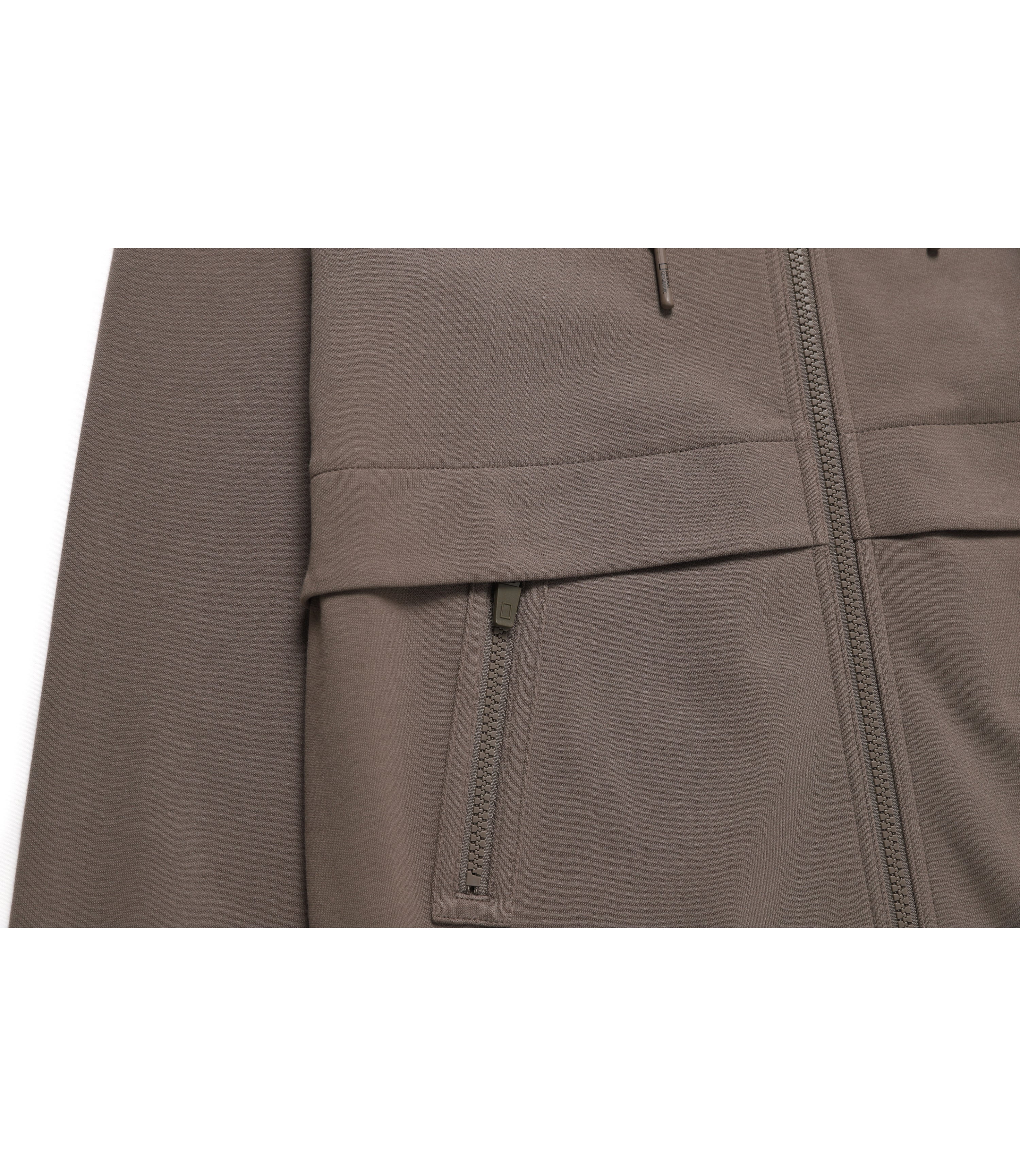 Unisex SOULION Pocket Zip-Up Hoodie<br>K/MOCHA