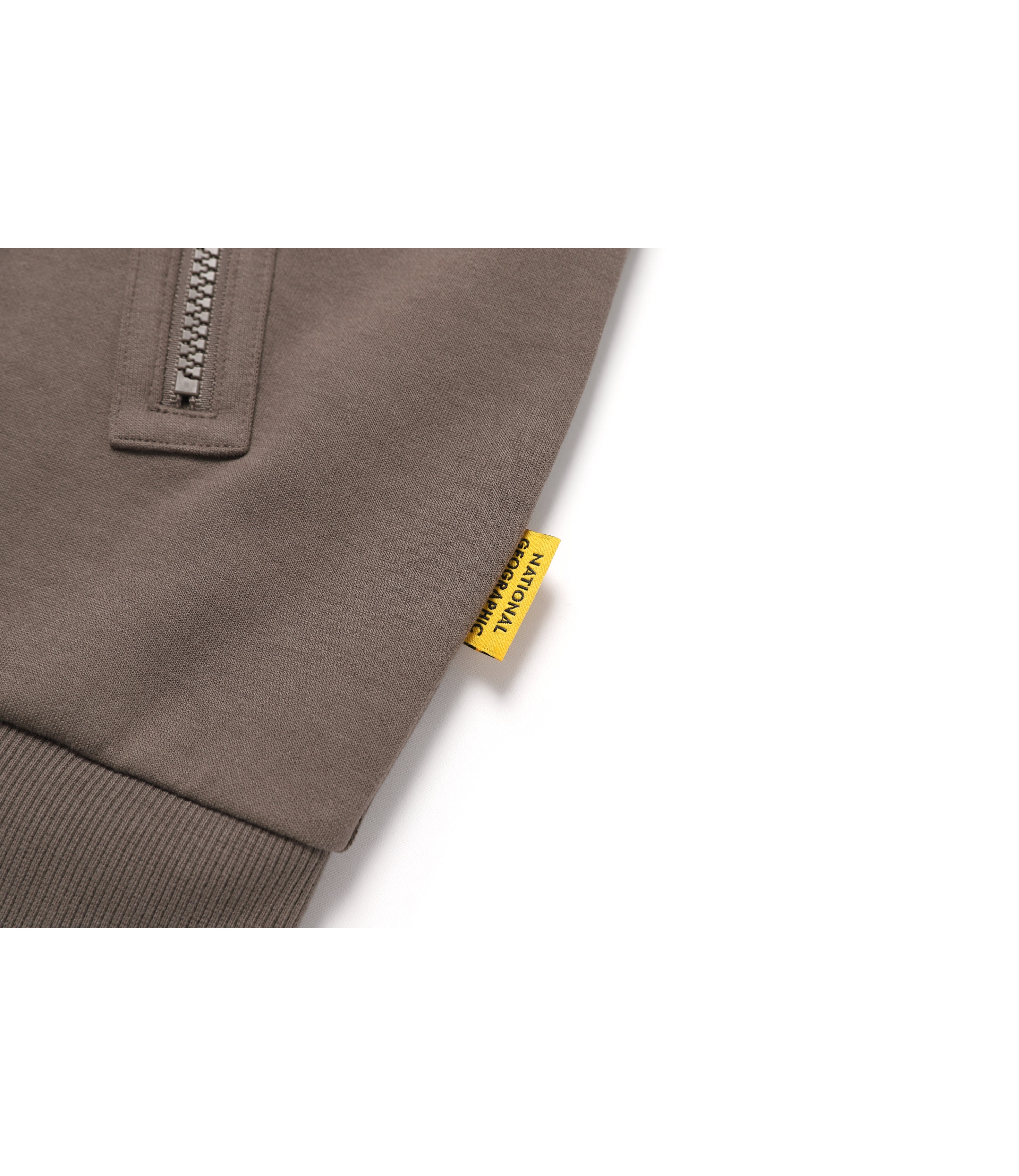 Unisex SOULION Pocket Zip-Up Hoodie<br>K/MOCHA