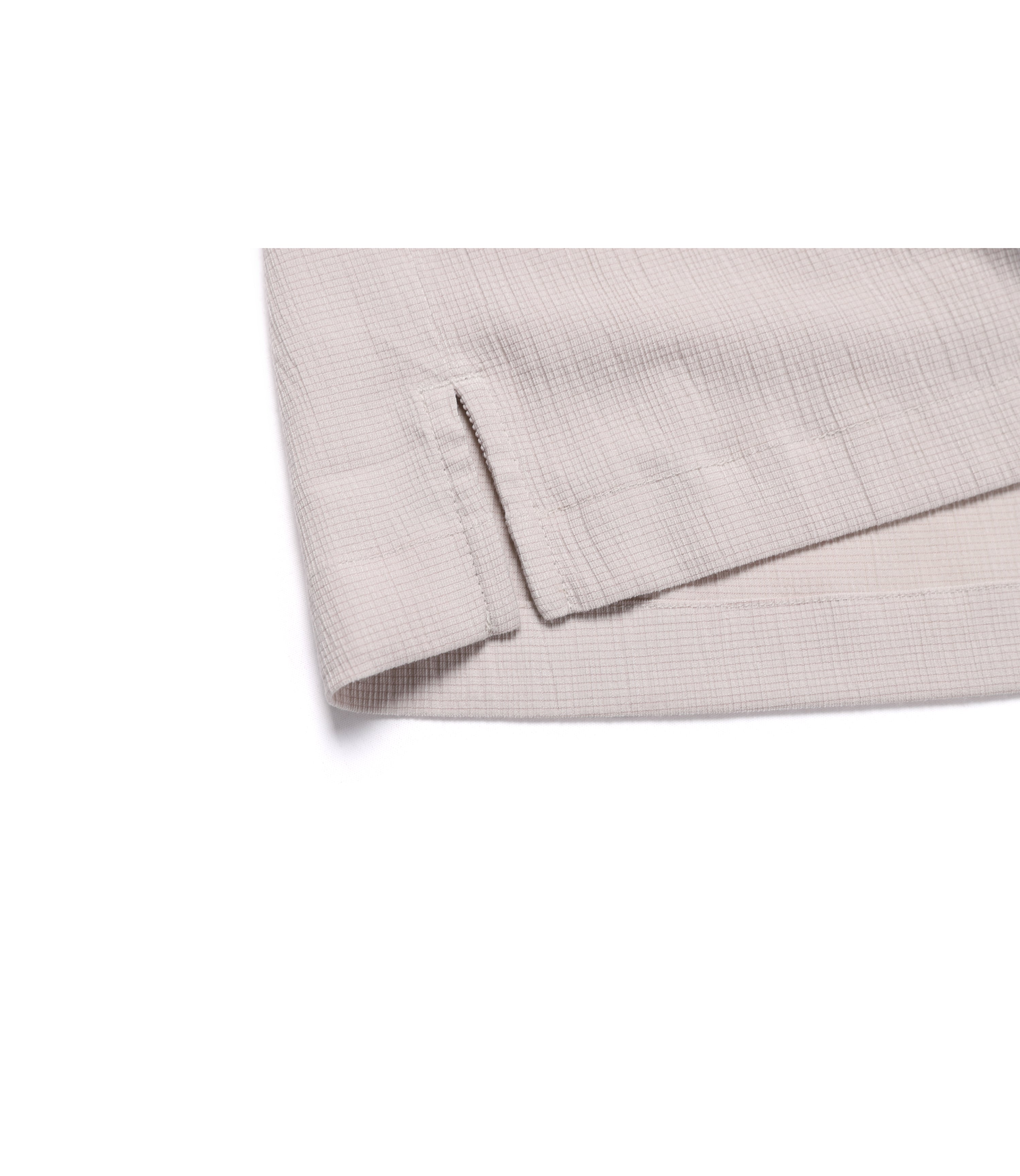 Unisex Crinkle Semi-Over Fit Short Sleeve Shirt<br>OAK BEIGE