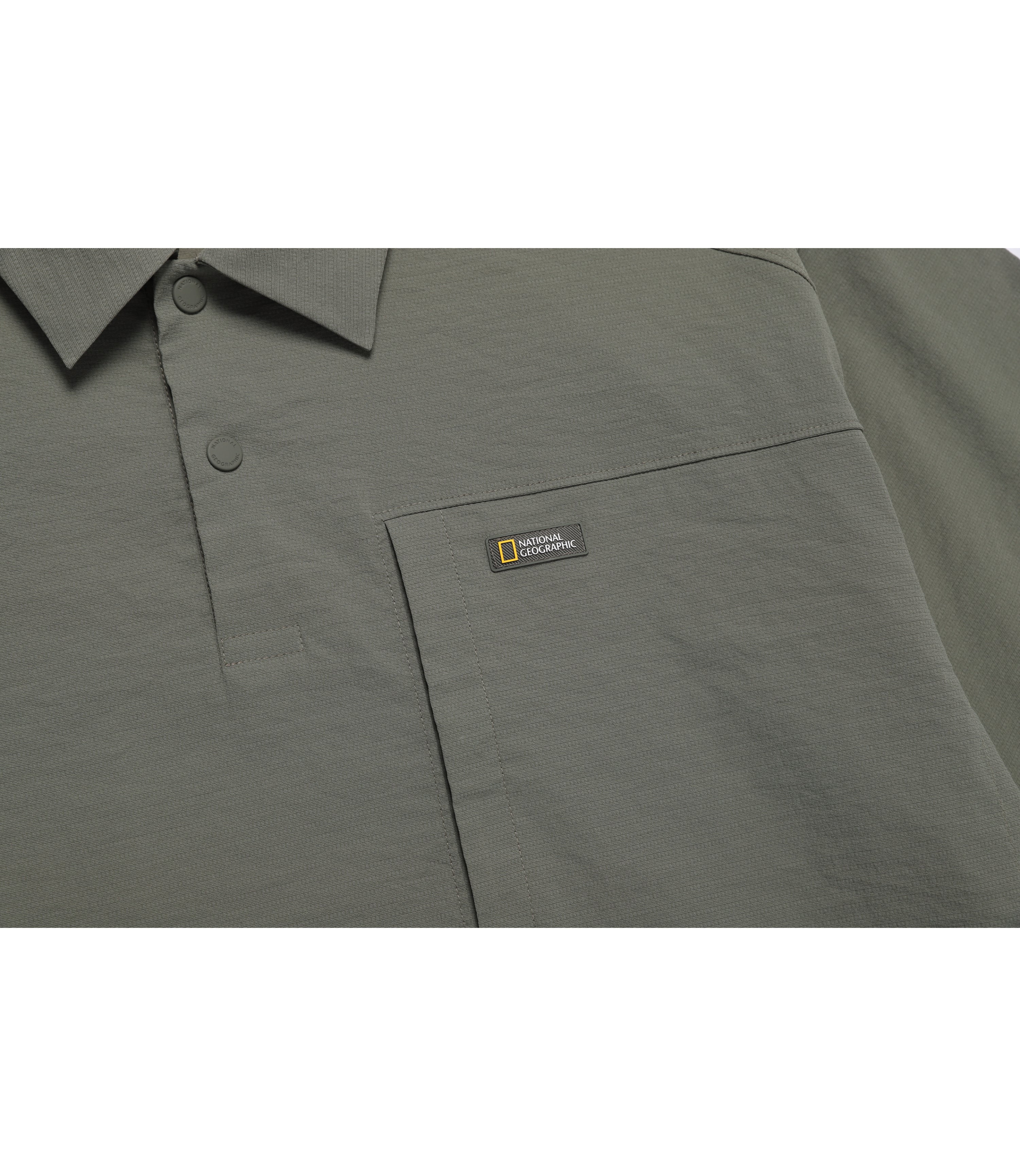 Men's Frozen Cube Short Sleeve Collar Tee<br>KHAKI