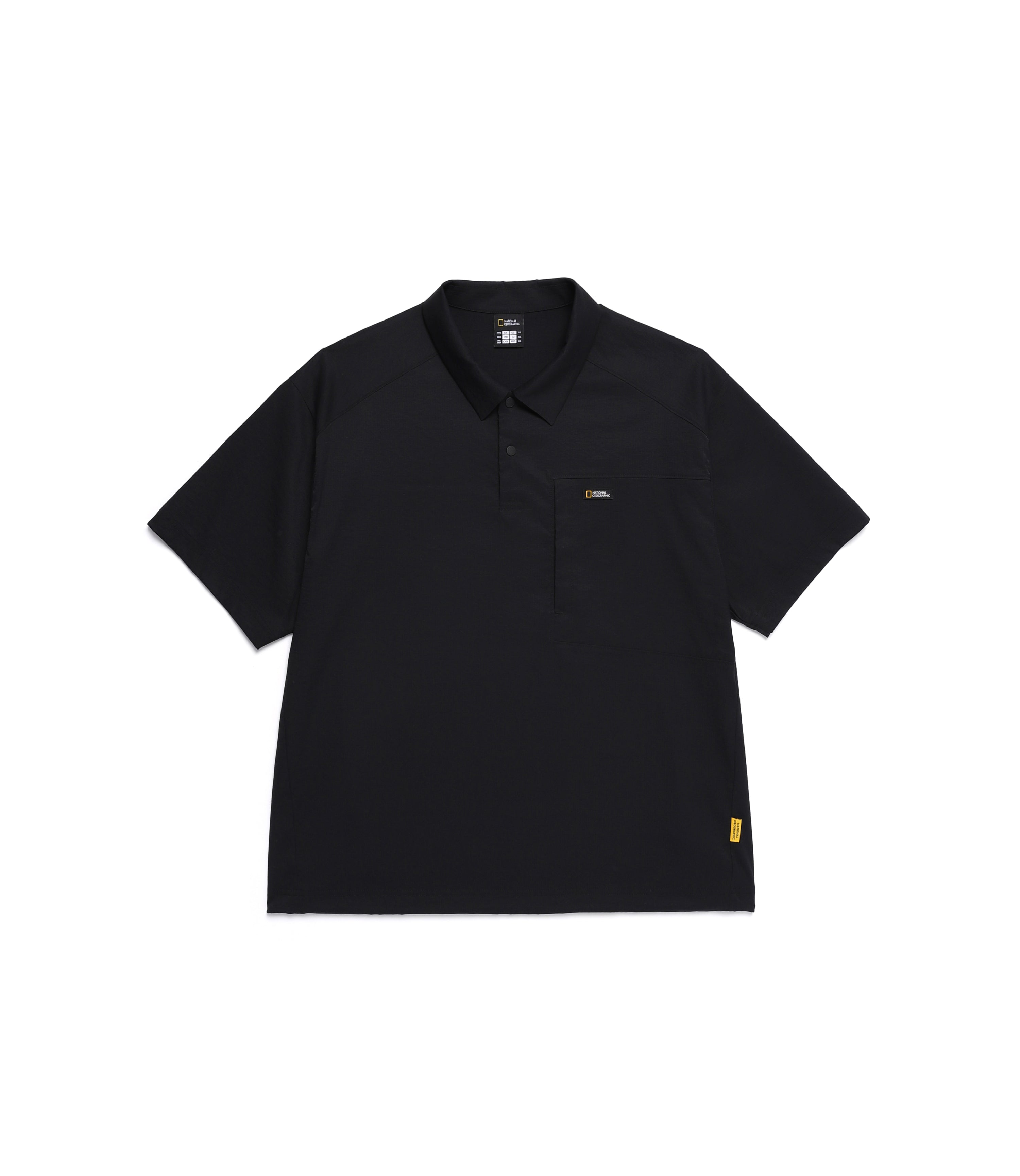 Men's Frozen Cube Short Sleeve Collar Tee<br>CARBON BLACK