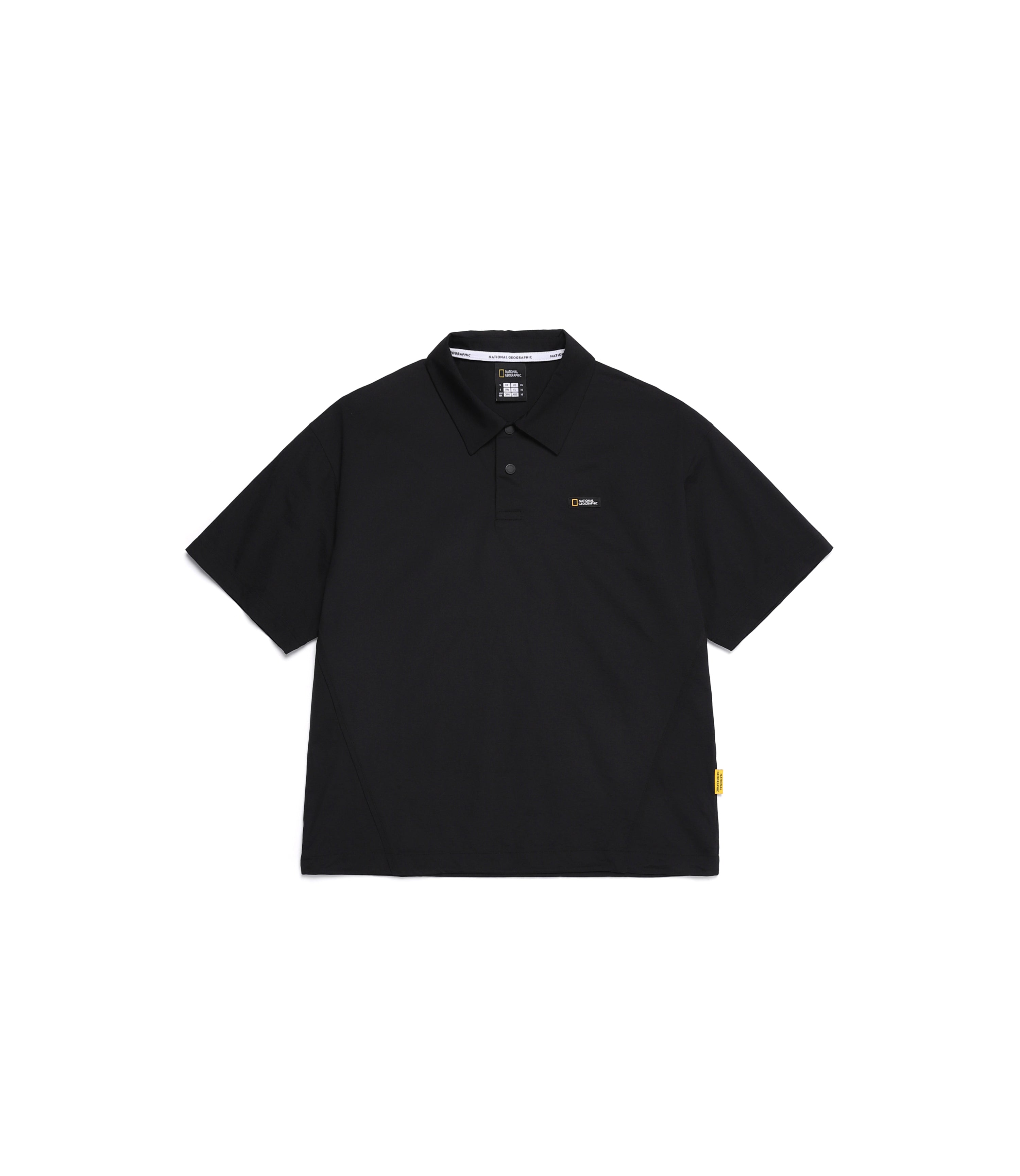 Unisex Frozen Air Short Sleeve Collar Tee<br>CARBON BLACK