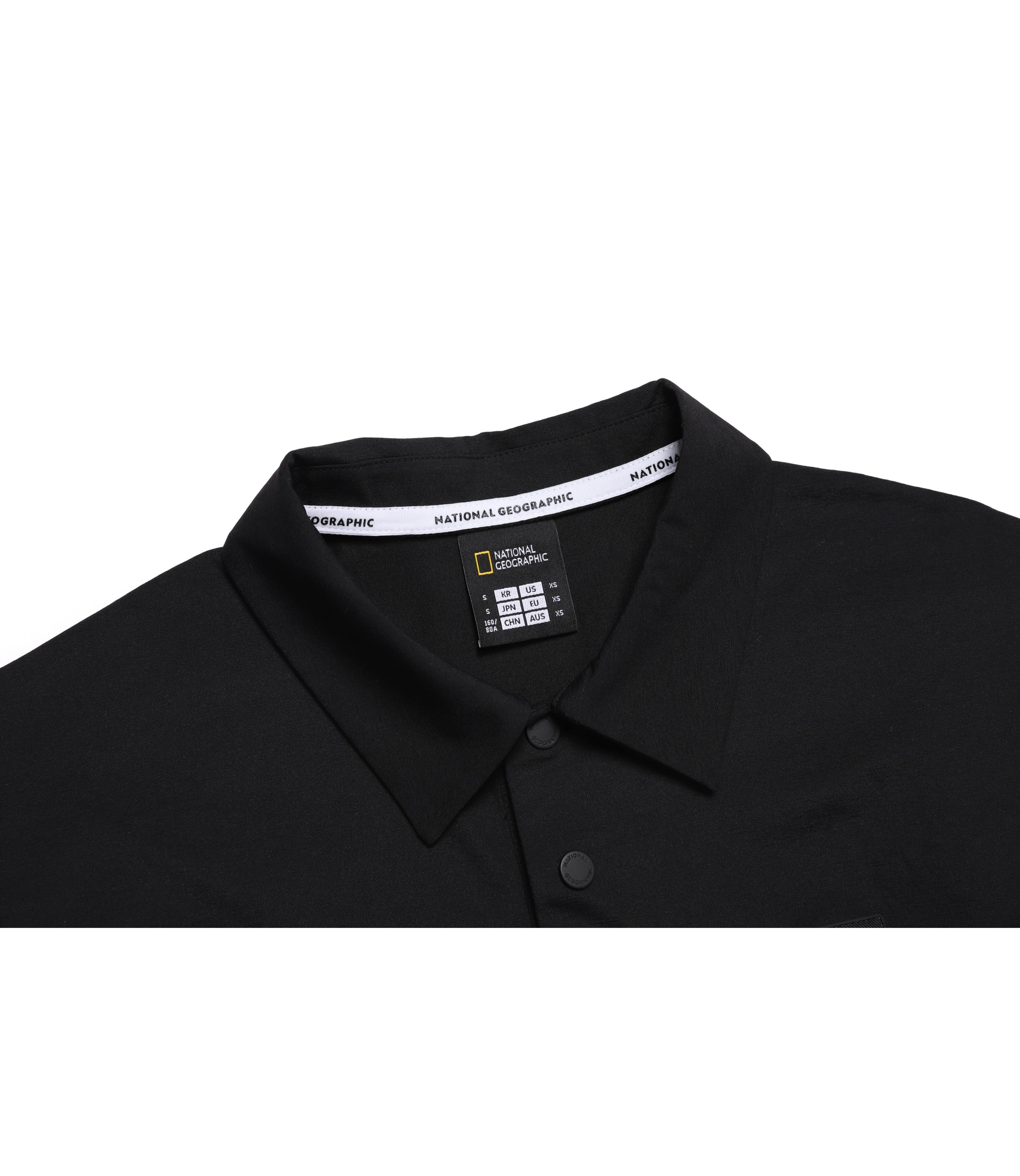 Unisex Frozen Air Short Sleeve Collar Tee<br>CARBON BLACK