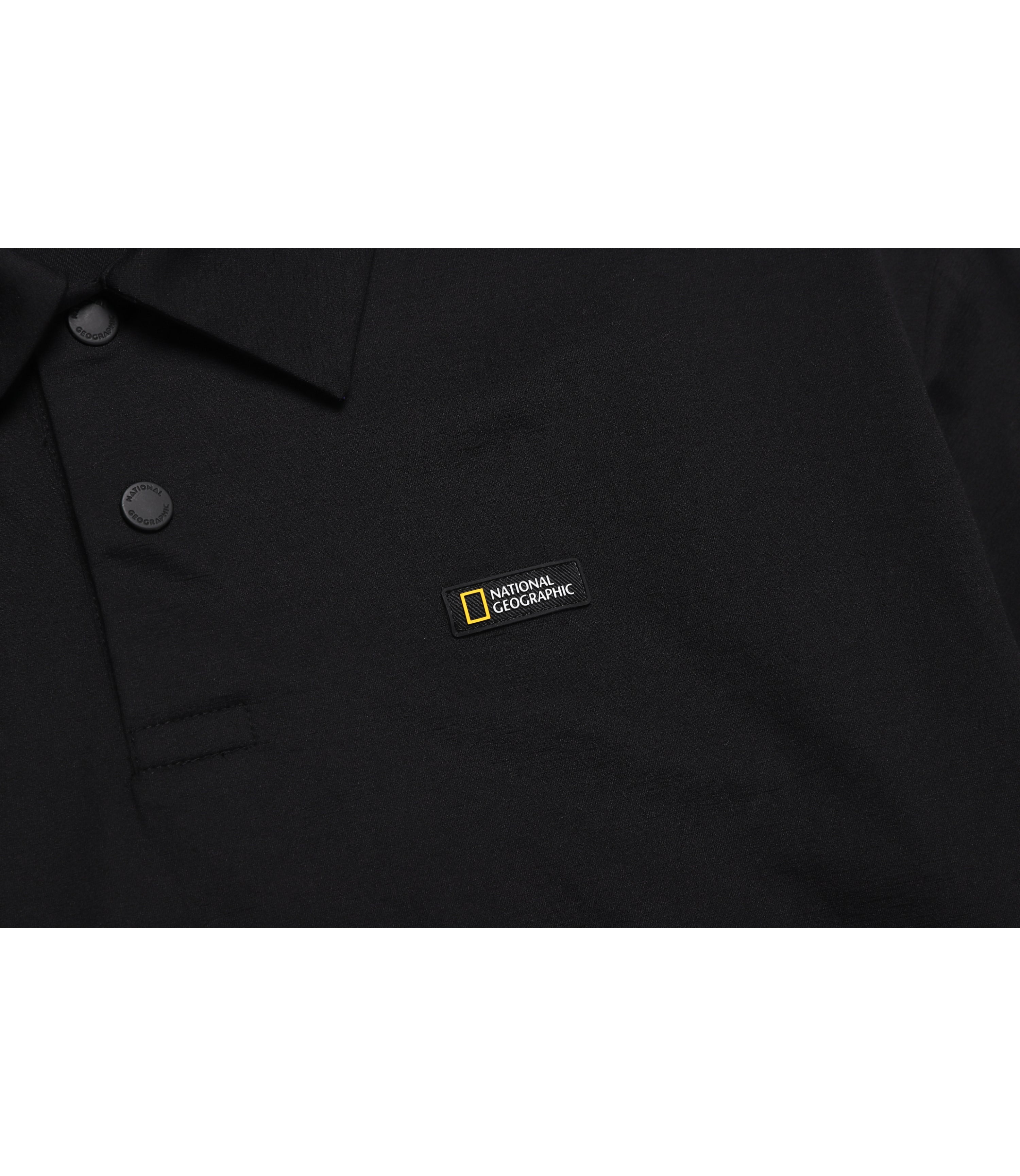 Unisex Frozen Air Short Sleeve Collar Tee<br>CARBON BLACK