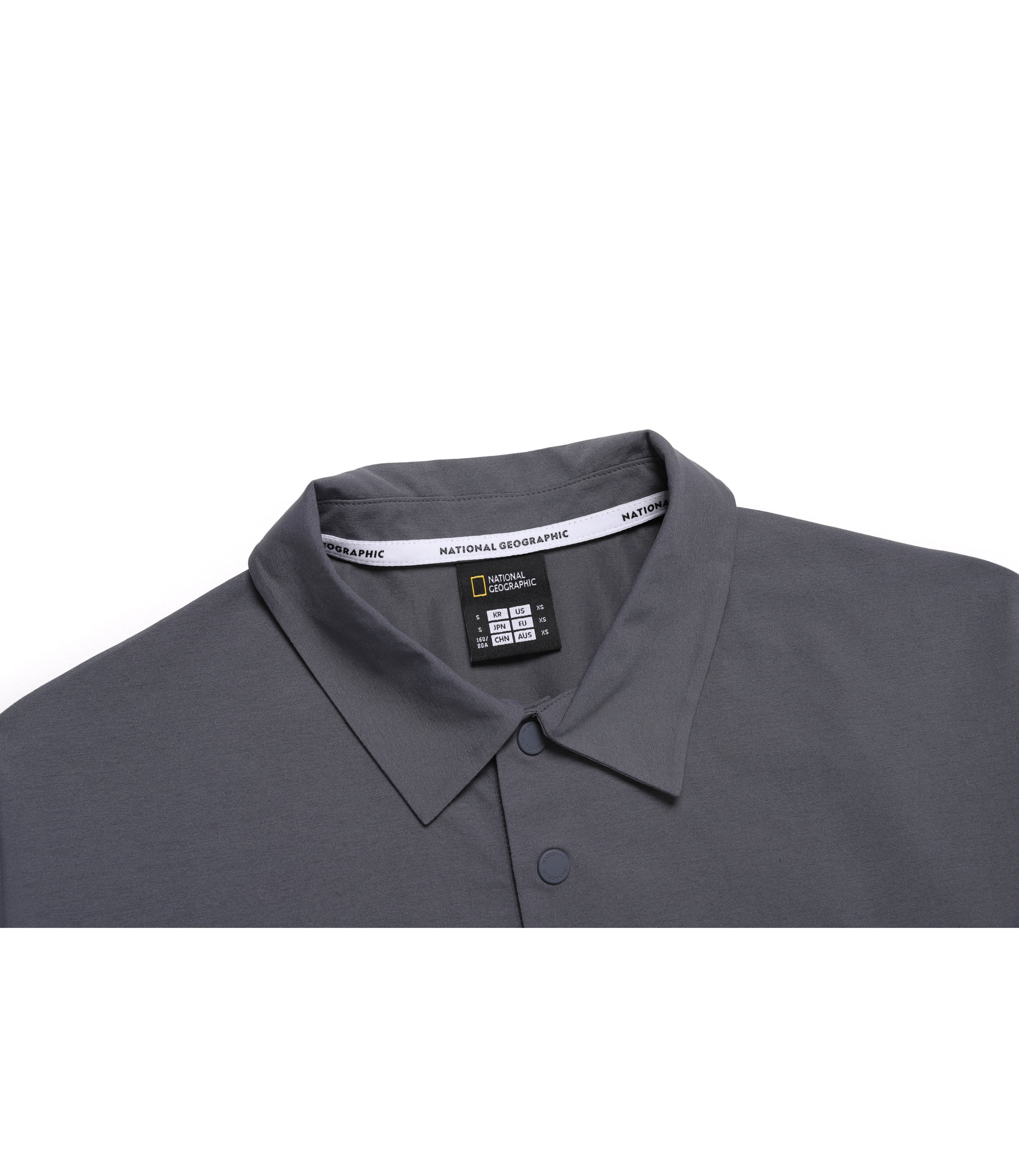 Unisex Frozen Air Short Sleeve Collar Tee<br>BLUE GREY