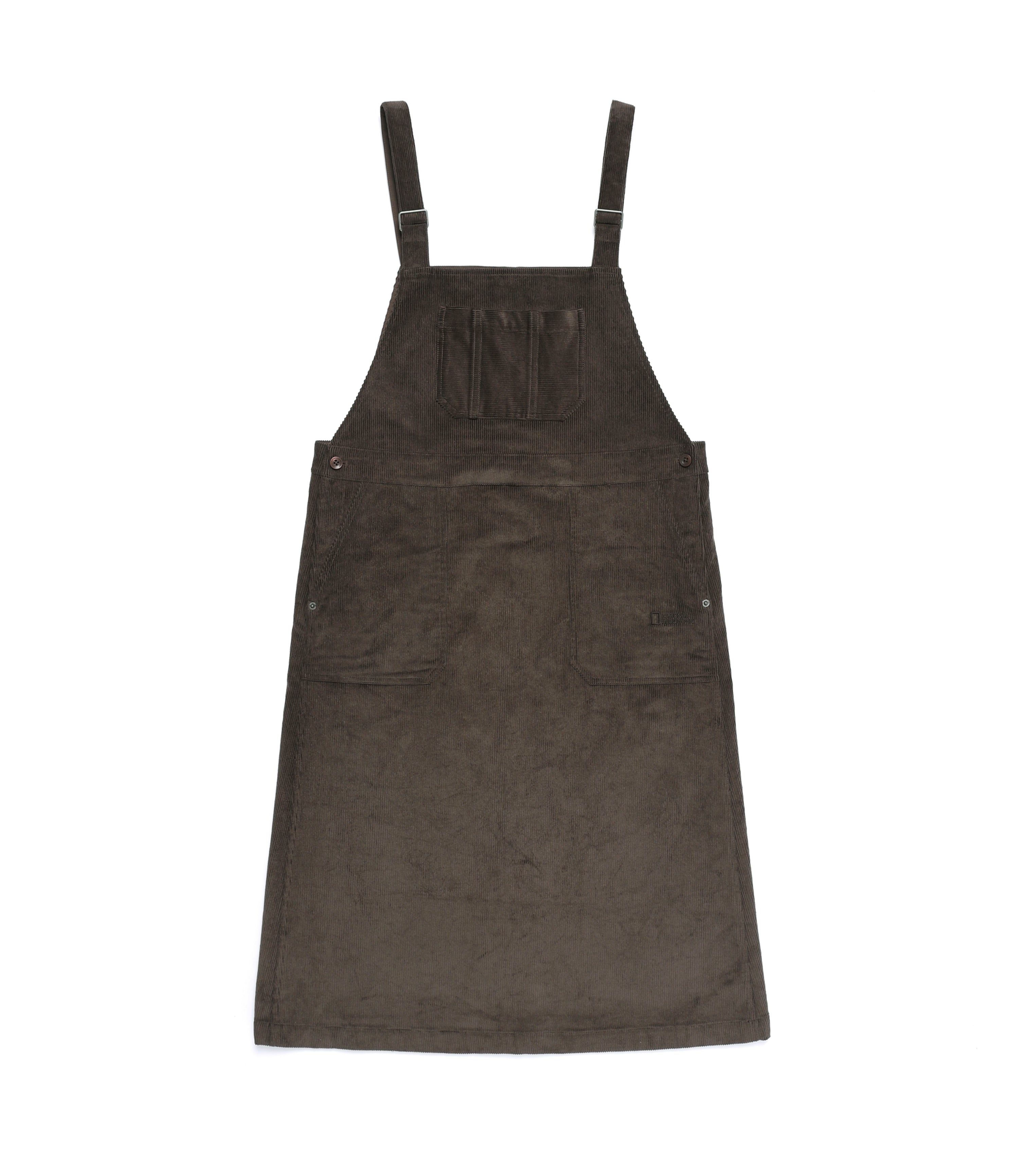 Women's Corduroy Overall Dress<br>BROWN