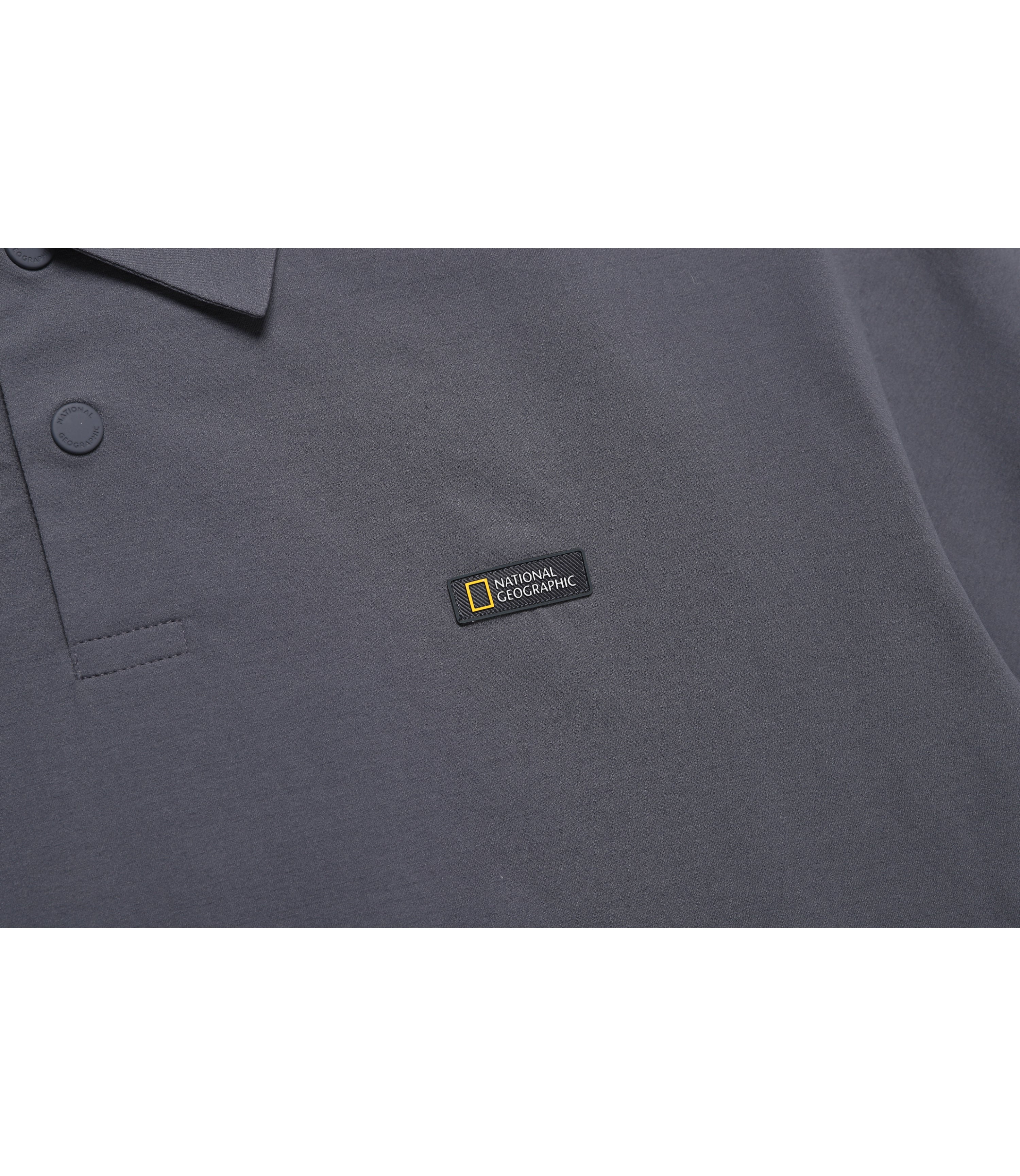 Unisex Frozen Air Short Sleeve Collar Tee<br>BLUE GREY