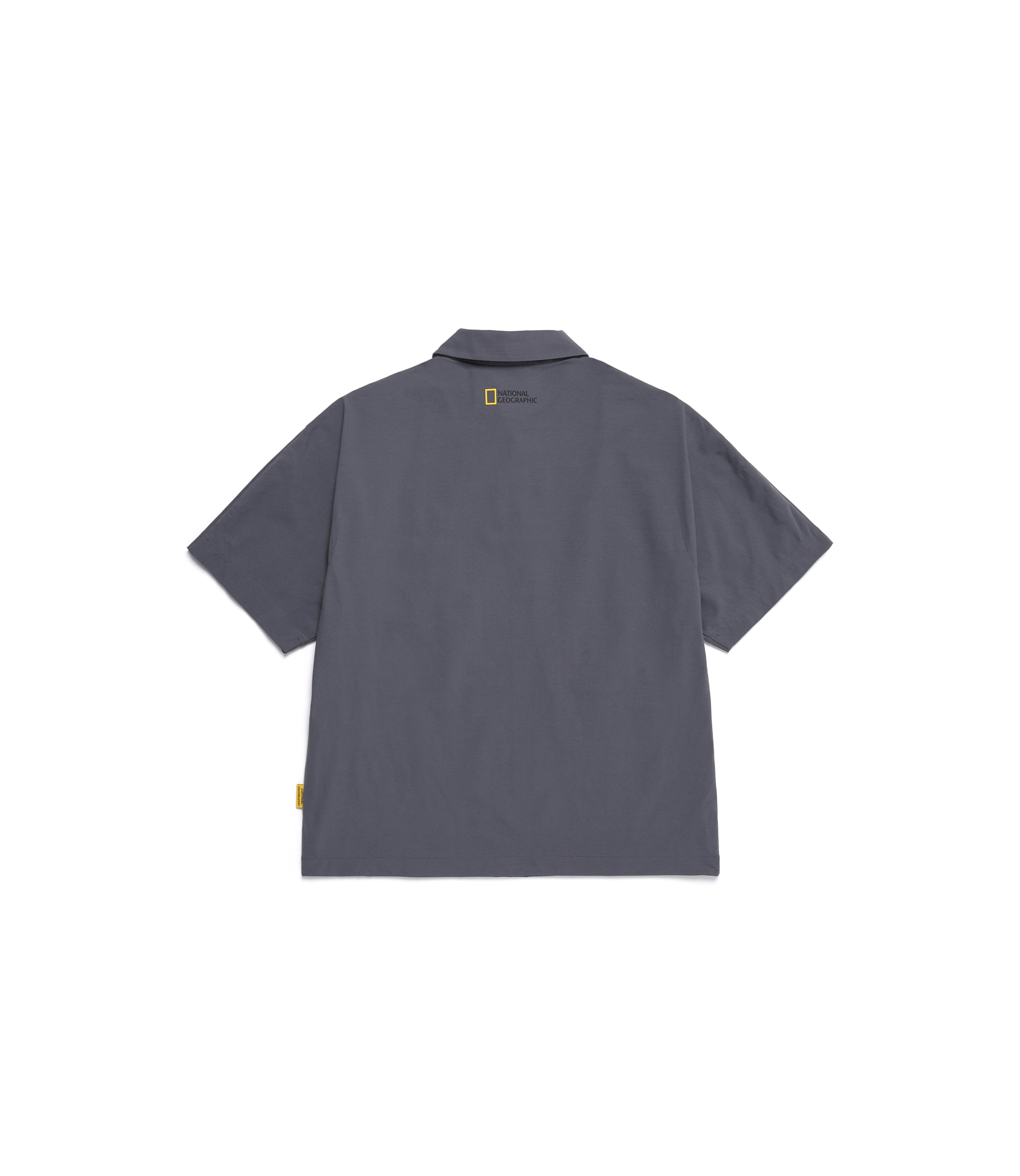 Unisex Frozen Air Short Sleeve Collar Tee<br>BLUE GREY