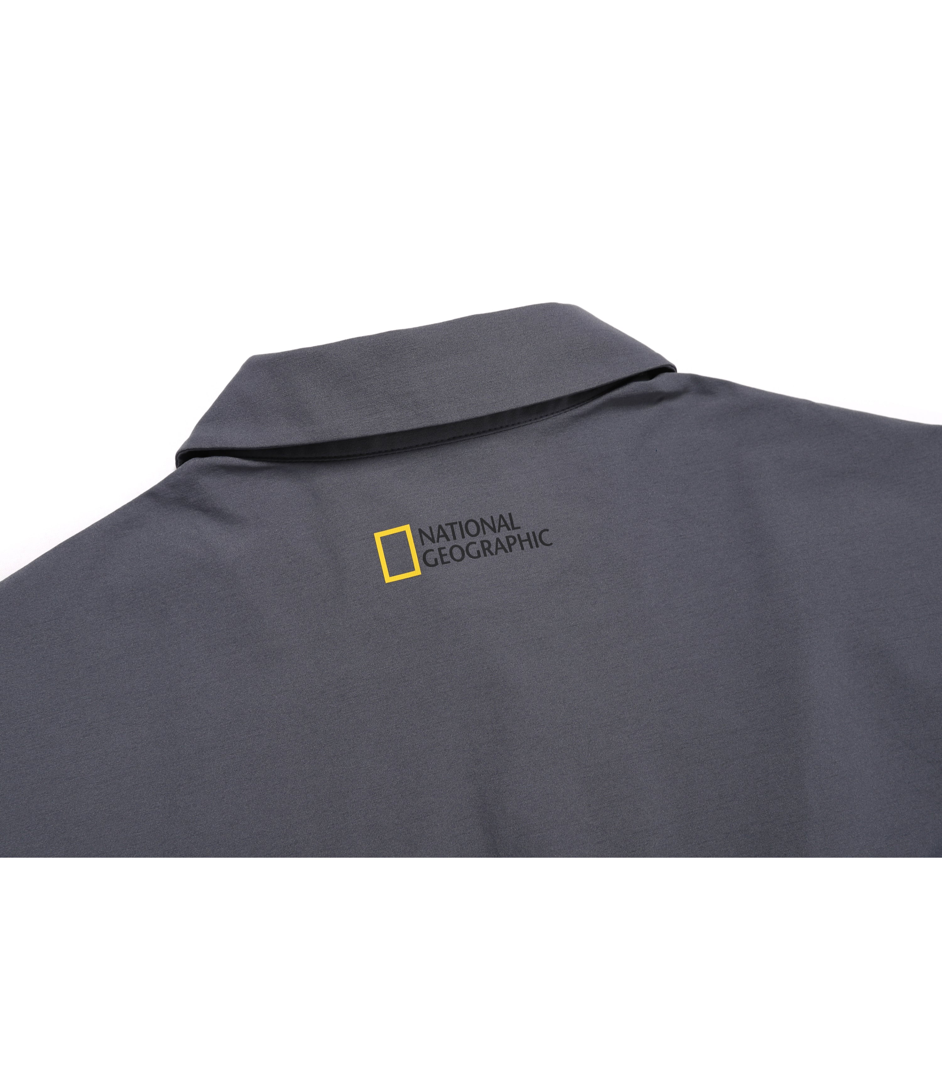 Unisex Frozen Air Short Sleeve Collar Tee<br>BLUE GREY