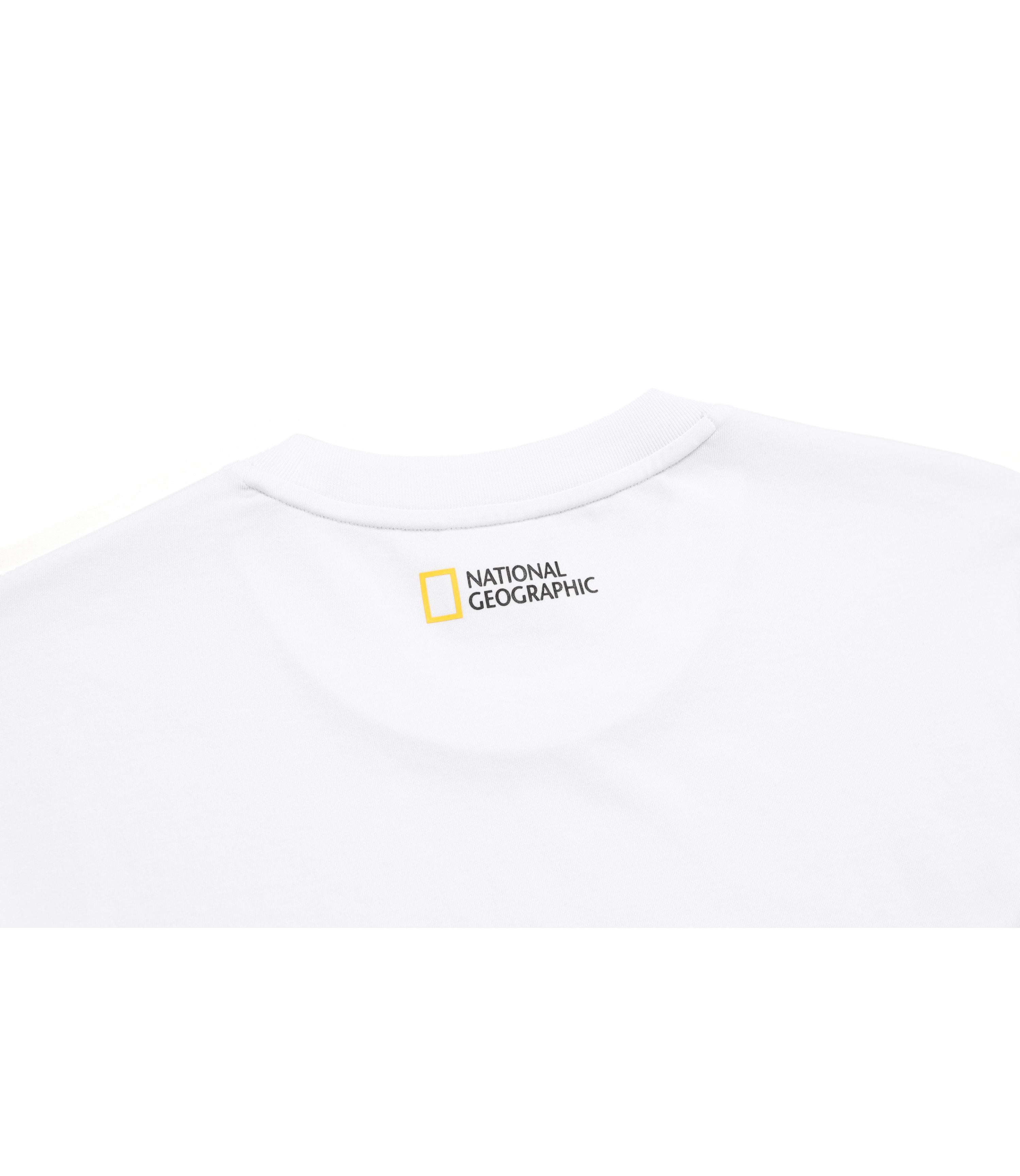 Unisex NEODY Small LOGO Basic L-Sleeve T-Shirts<br>WHITE