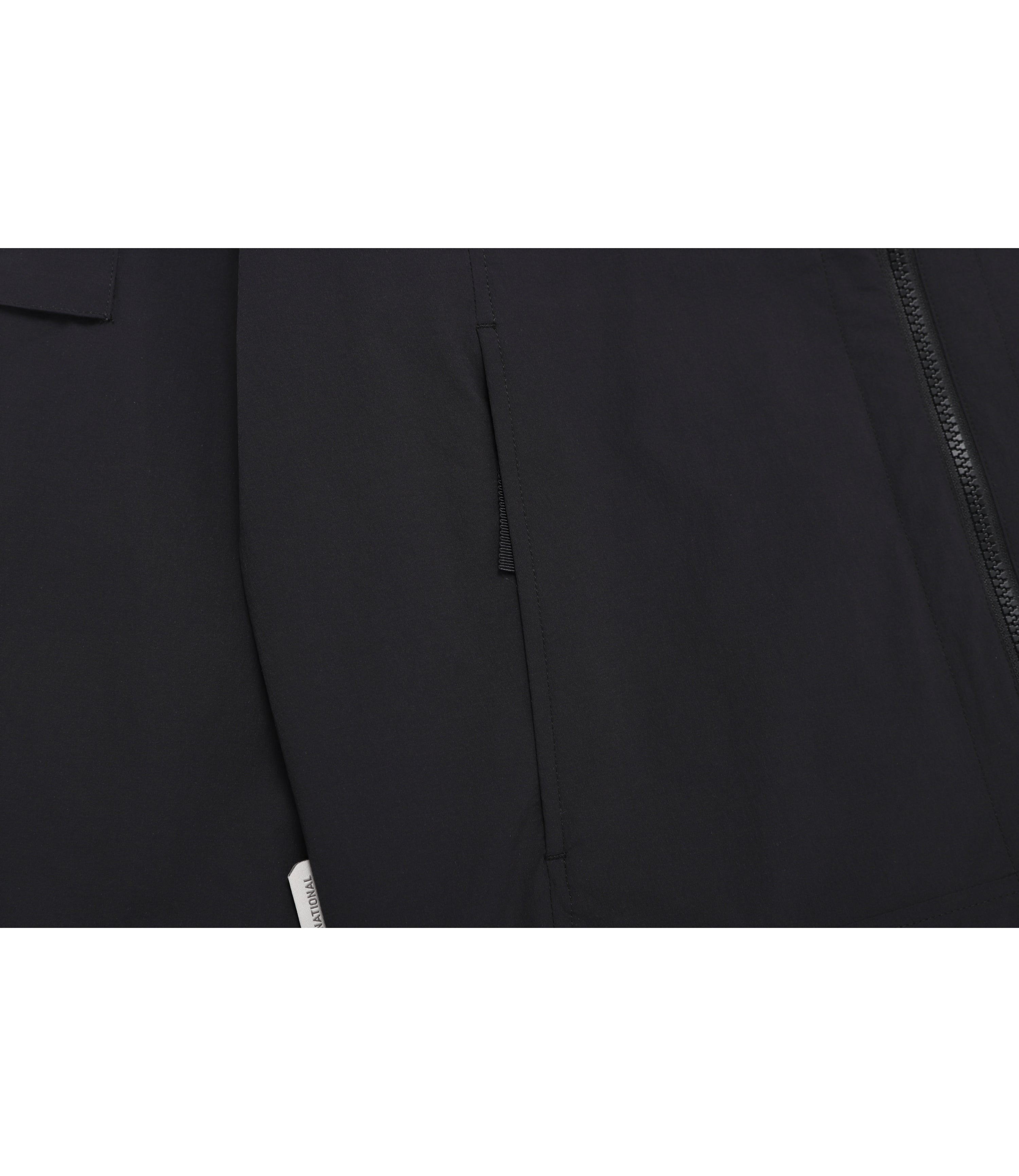 Unisex ADELIE Stretch Full Zip-Up Hooded Jumper<br>BLACK