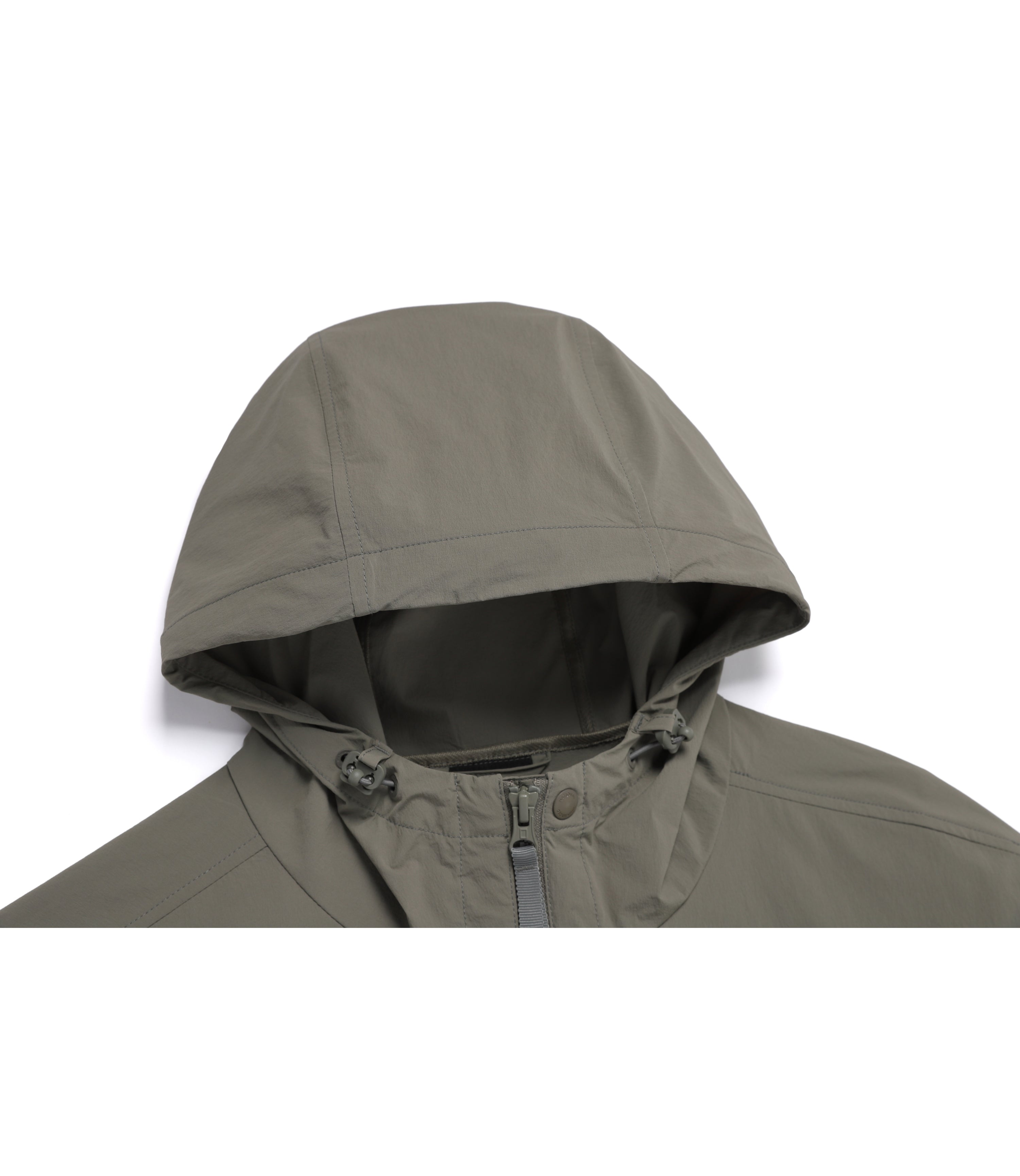 Unisex ADELIE Stretch Full Zip-Up Hooded Jumper<br>G/KHAKI