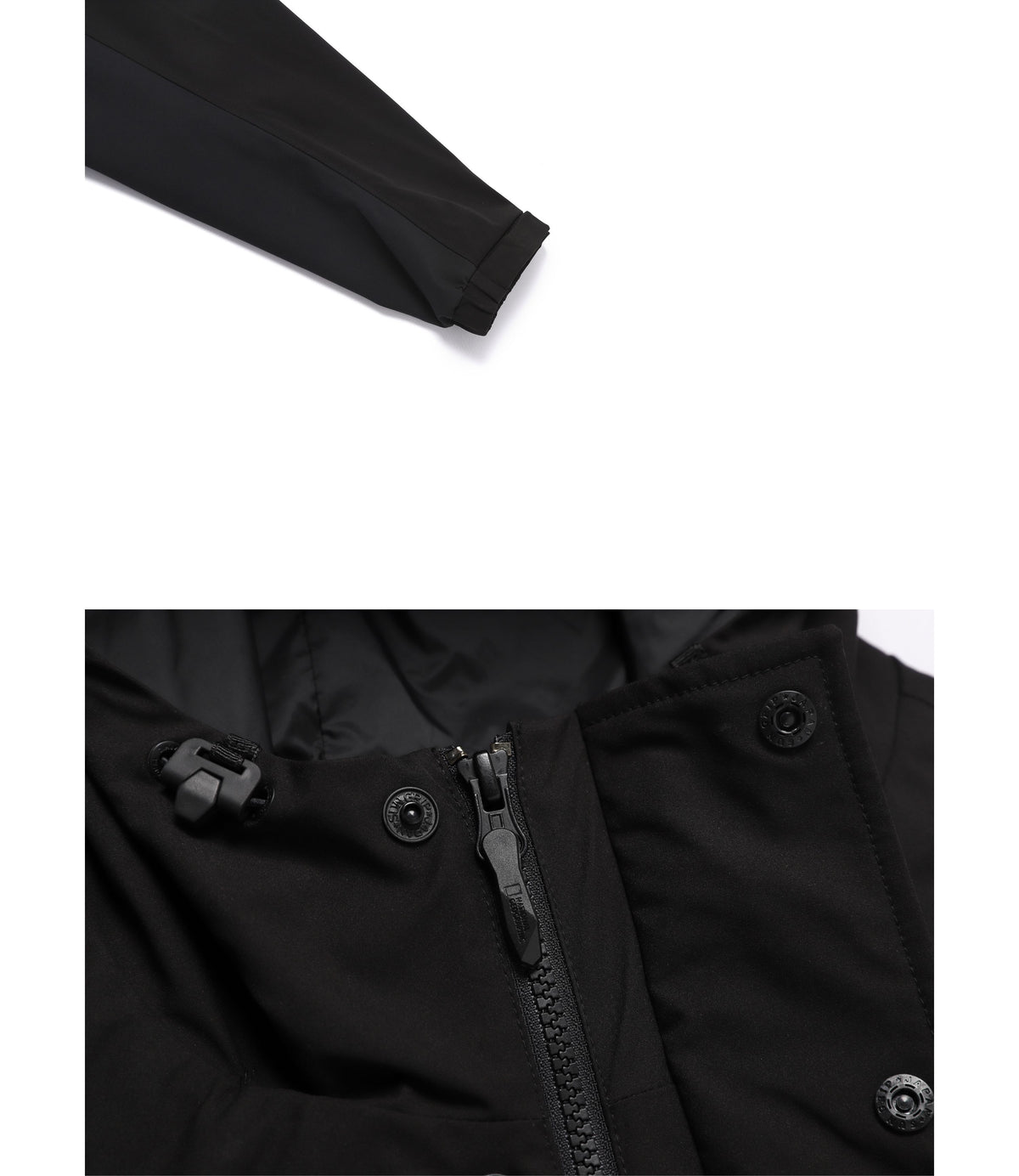 Unisex 2-Layer Color Block Jumper<br>BLACK