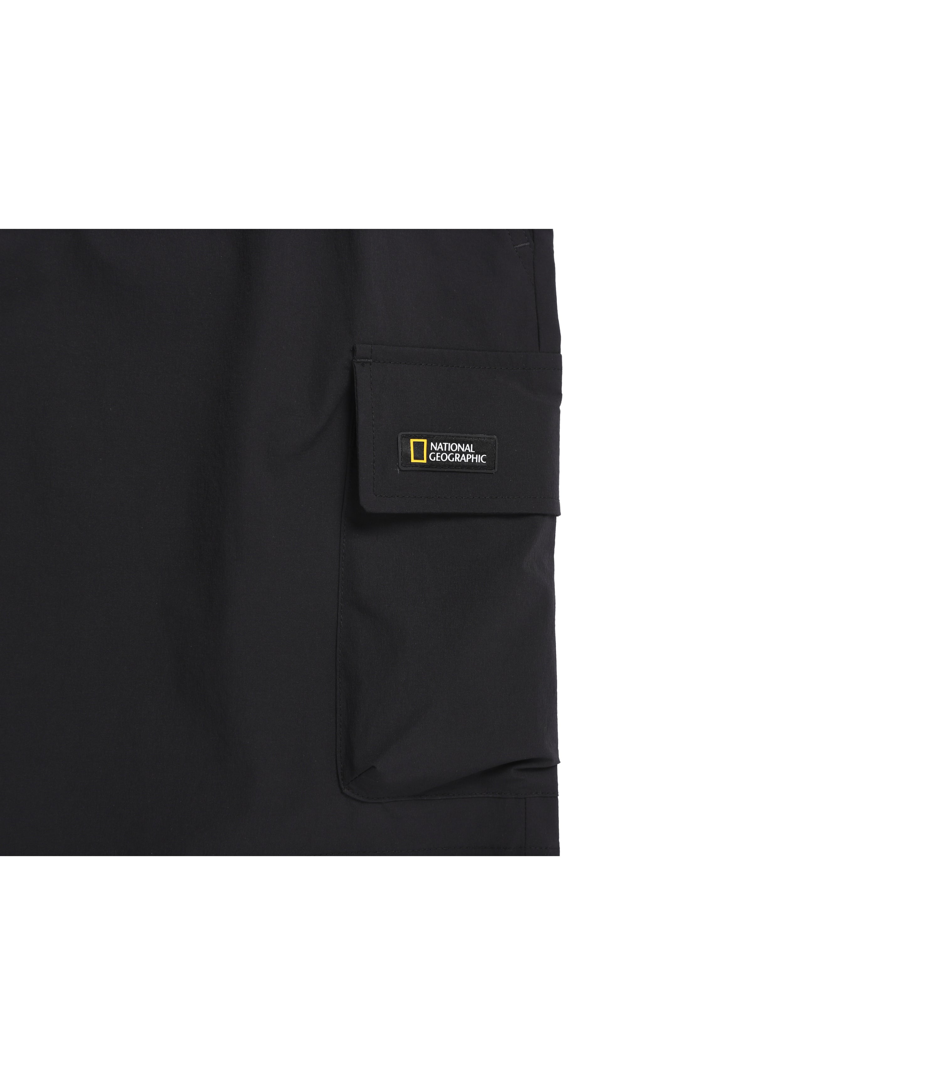 Unisex Freeze Stretch Knee-Length Cargo Shorts<br>BLACK