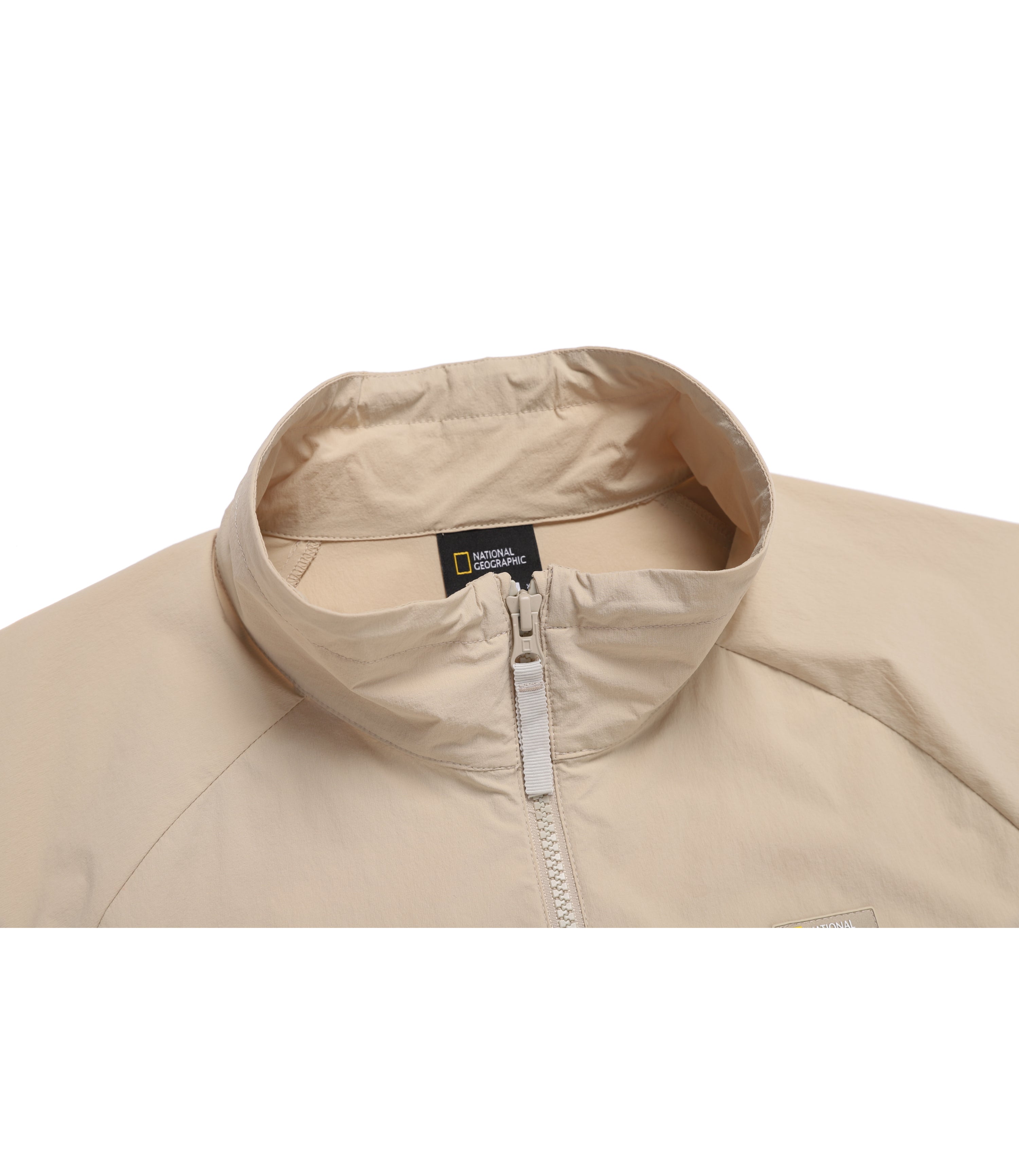 Women's Freeze Stretch Stand Neck Short Sleeve Full Zip-Up<br>L/BEIGE