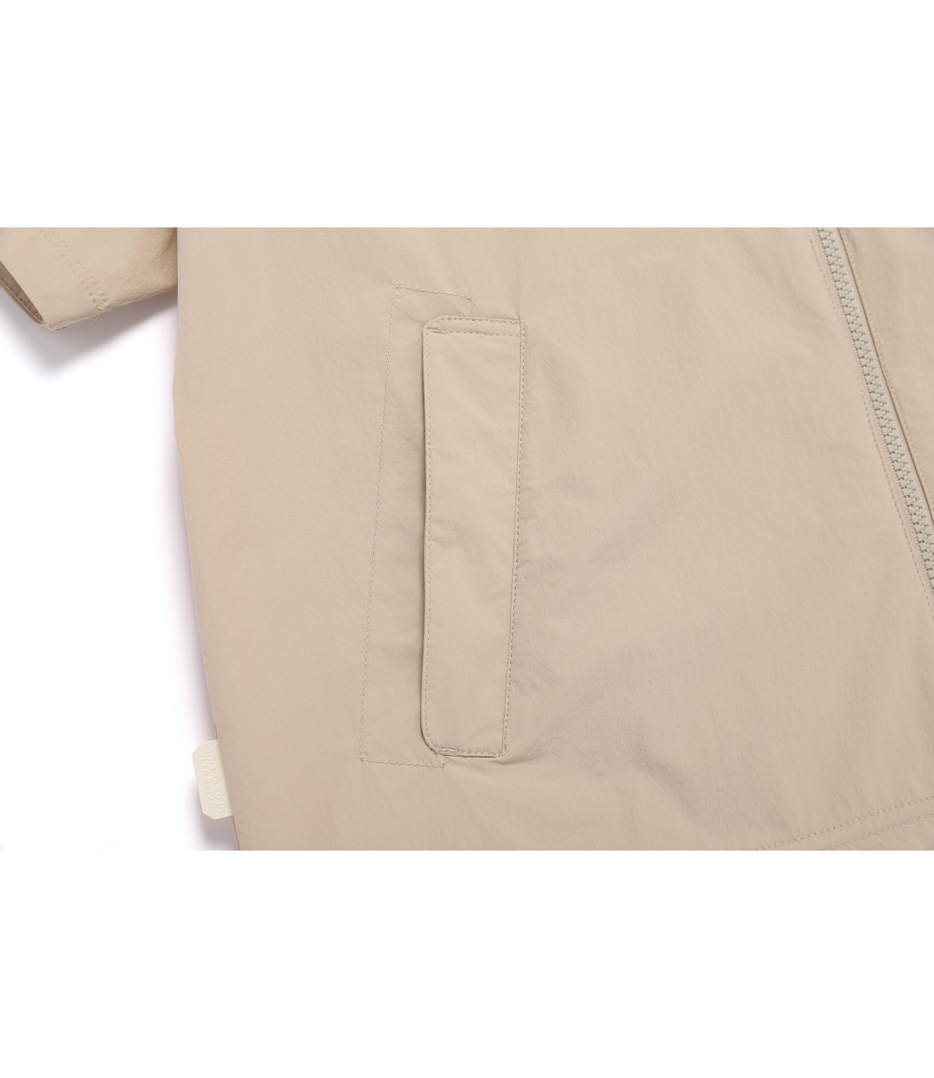 Women's Freeze Stretch Stand Neck Short Sleeve Full Zip-Up<br>L/BEIGE