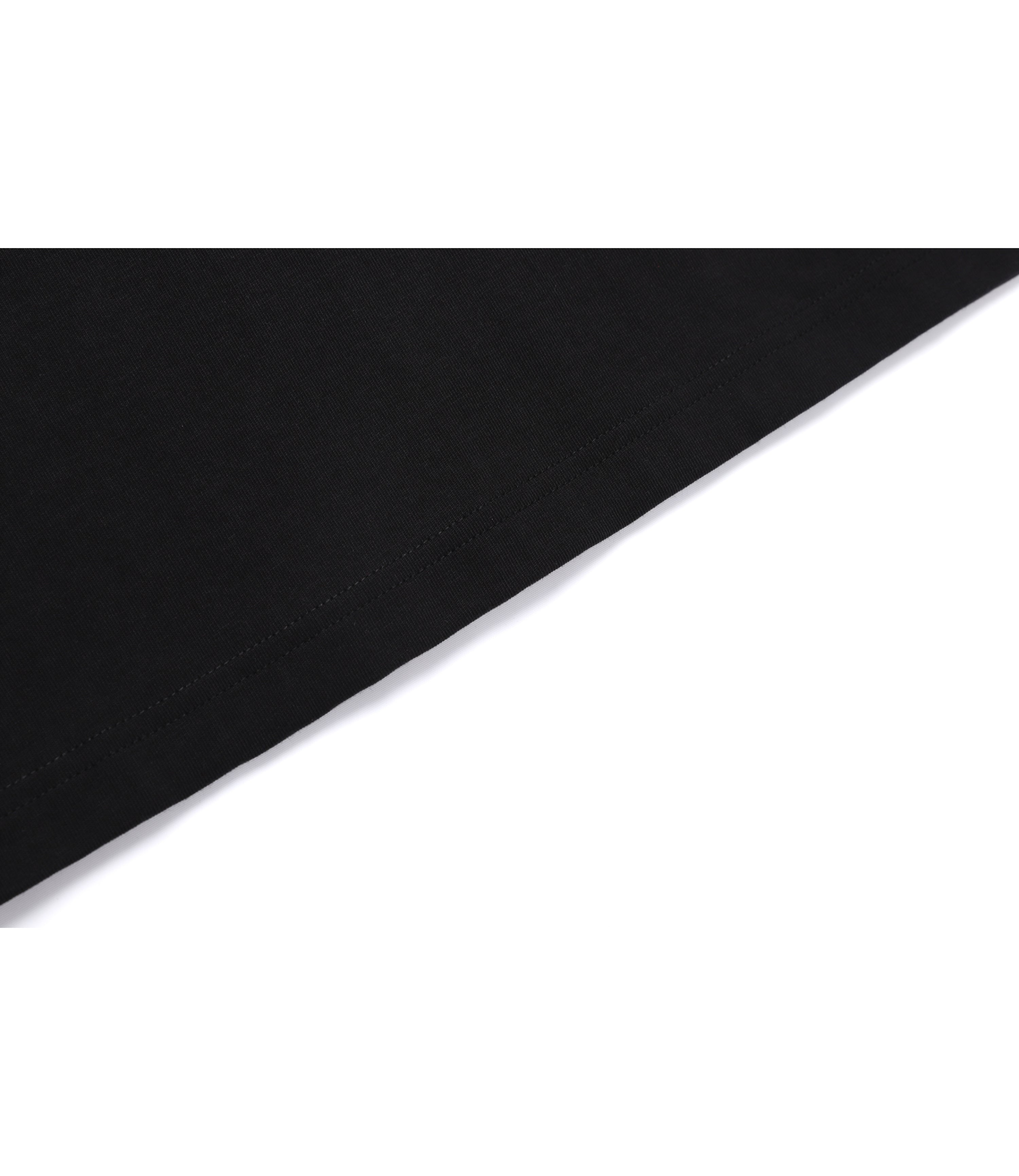 Unisex Semi-Over Fit Long Sleeve Tee<br>BLACK