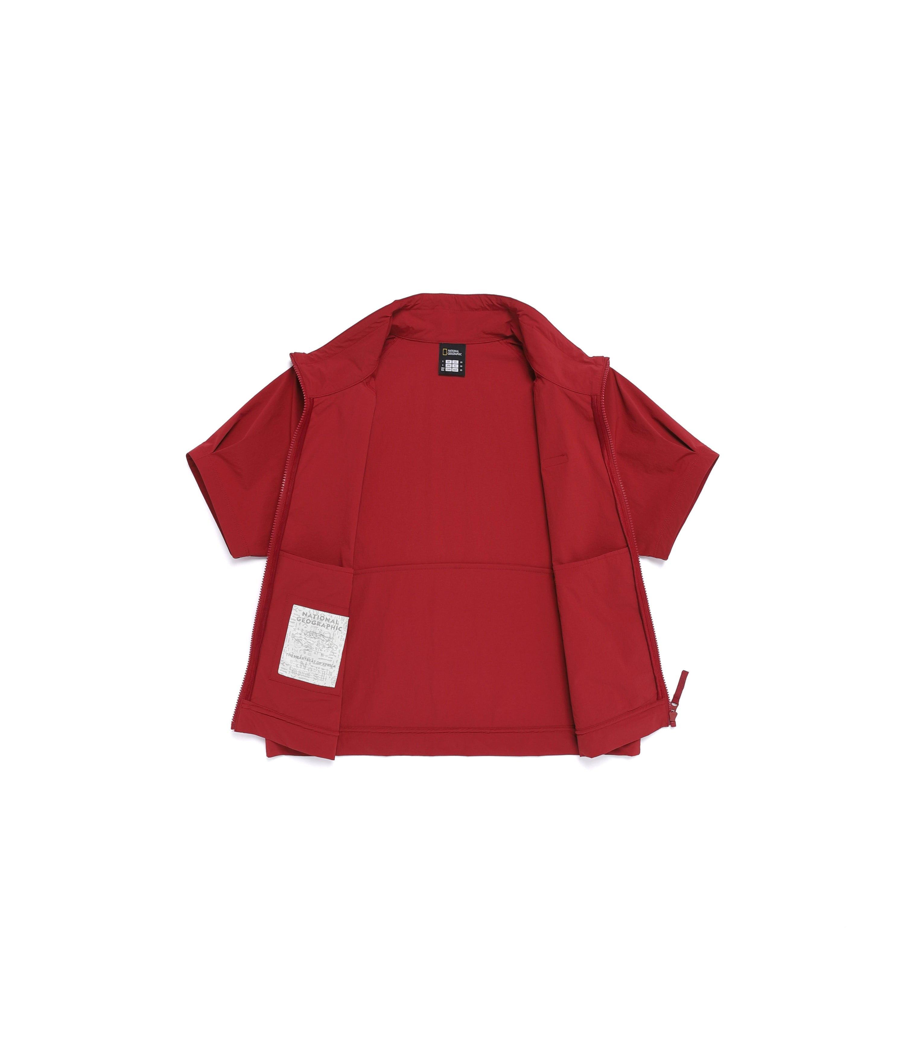Women's Freeze Stretch Stand Neck Short Sleeve Full Zip-Up<br>DEEP ROSE