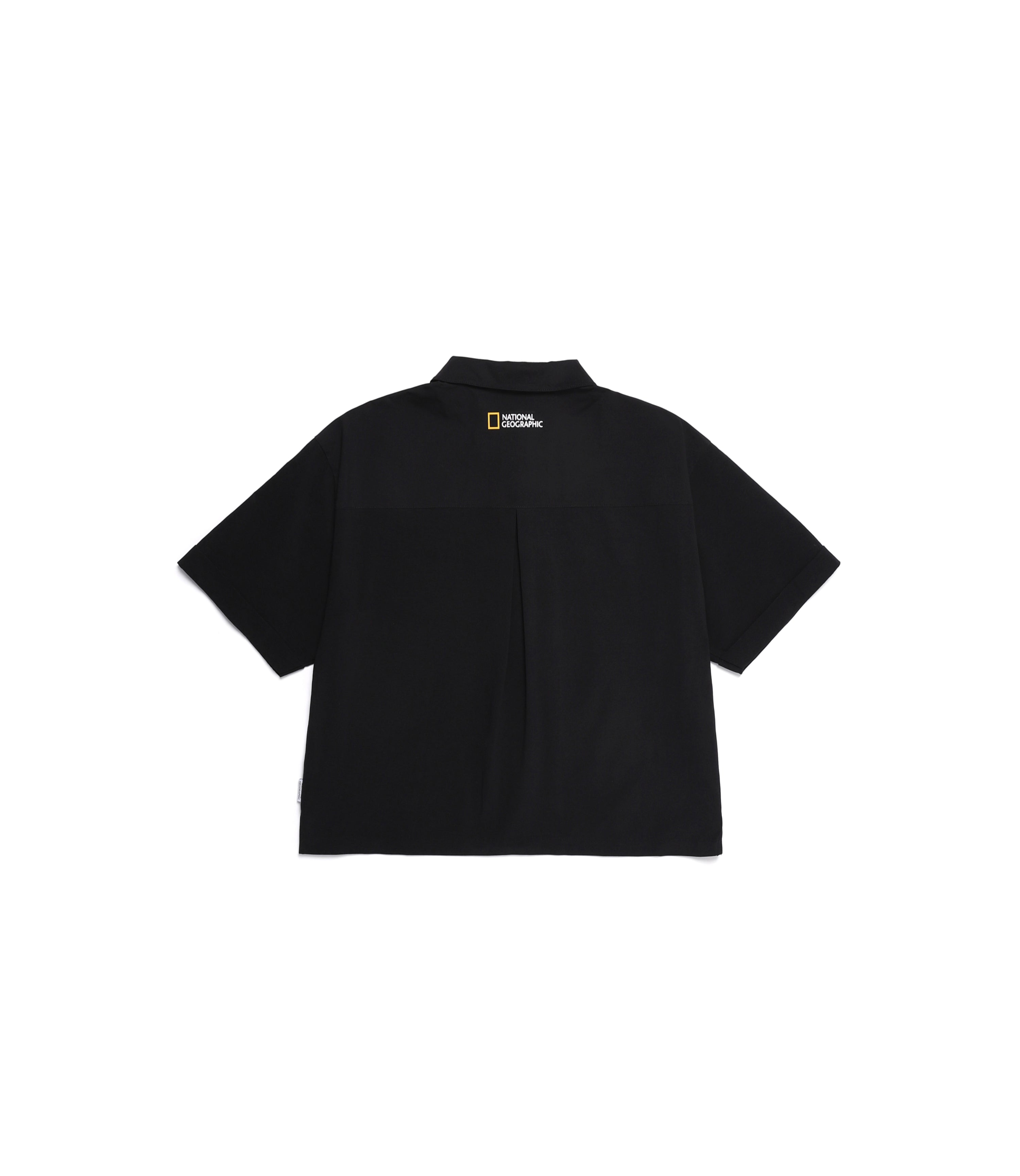 Women's Frozen Air Semi Crop Short Sleeve Shirt<br>CARBON BLACK