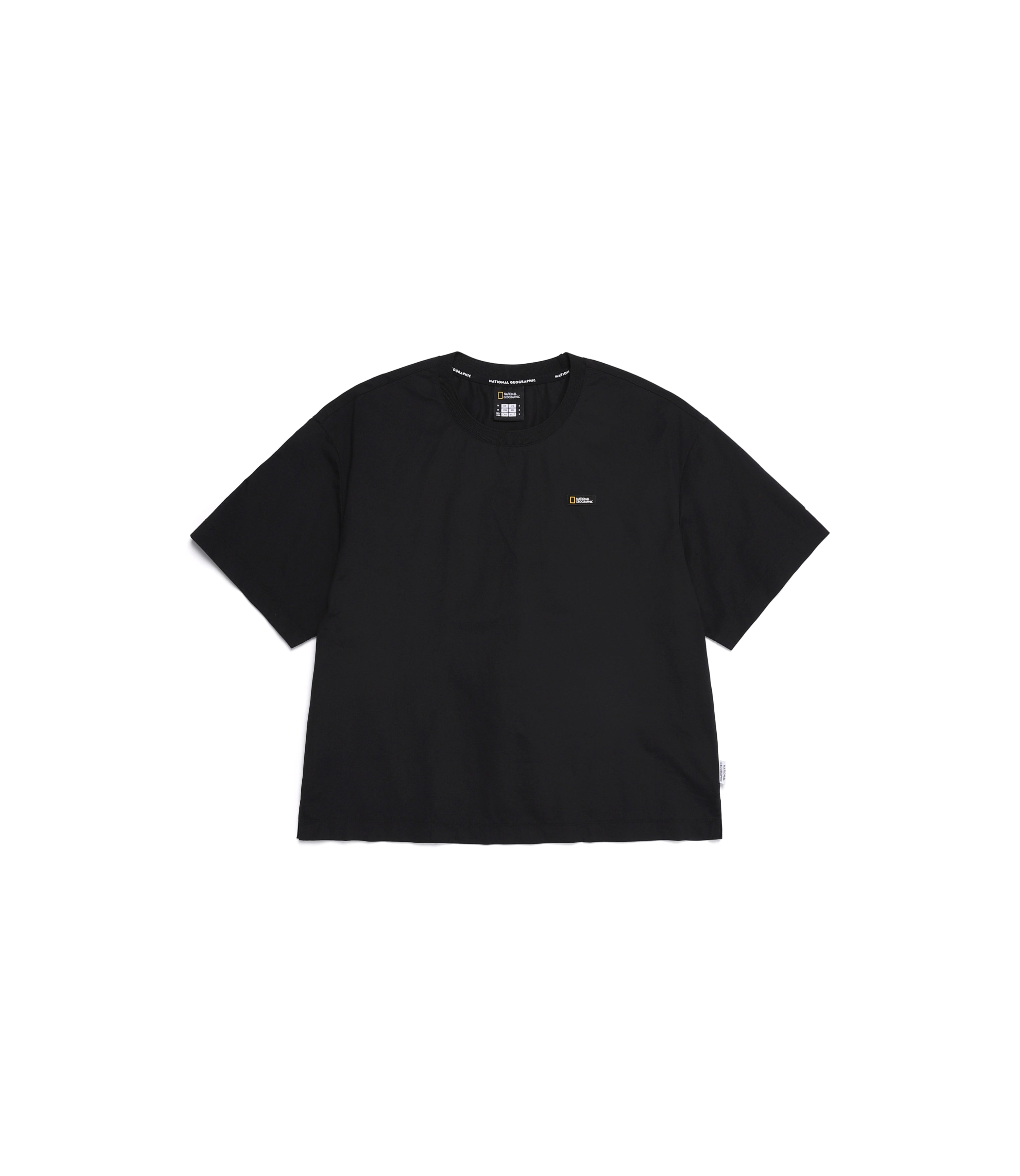 Women's Frozen Air Semi Crop Short Sleeve Tee<br>CARBON BLACK