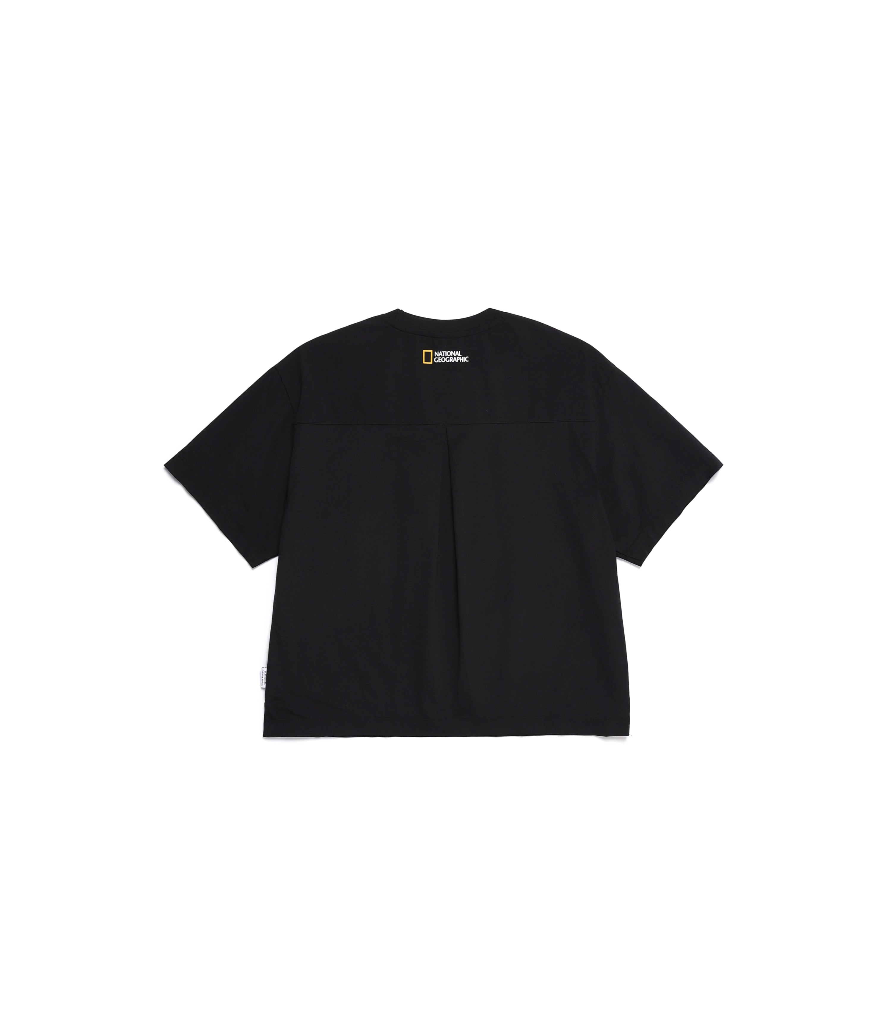 Women's Frozen Air Semi Crop Short Sleeve Tee<br>CARBON BLACK