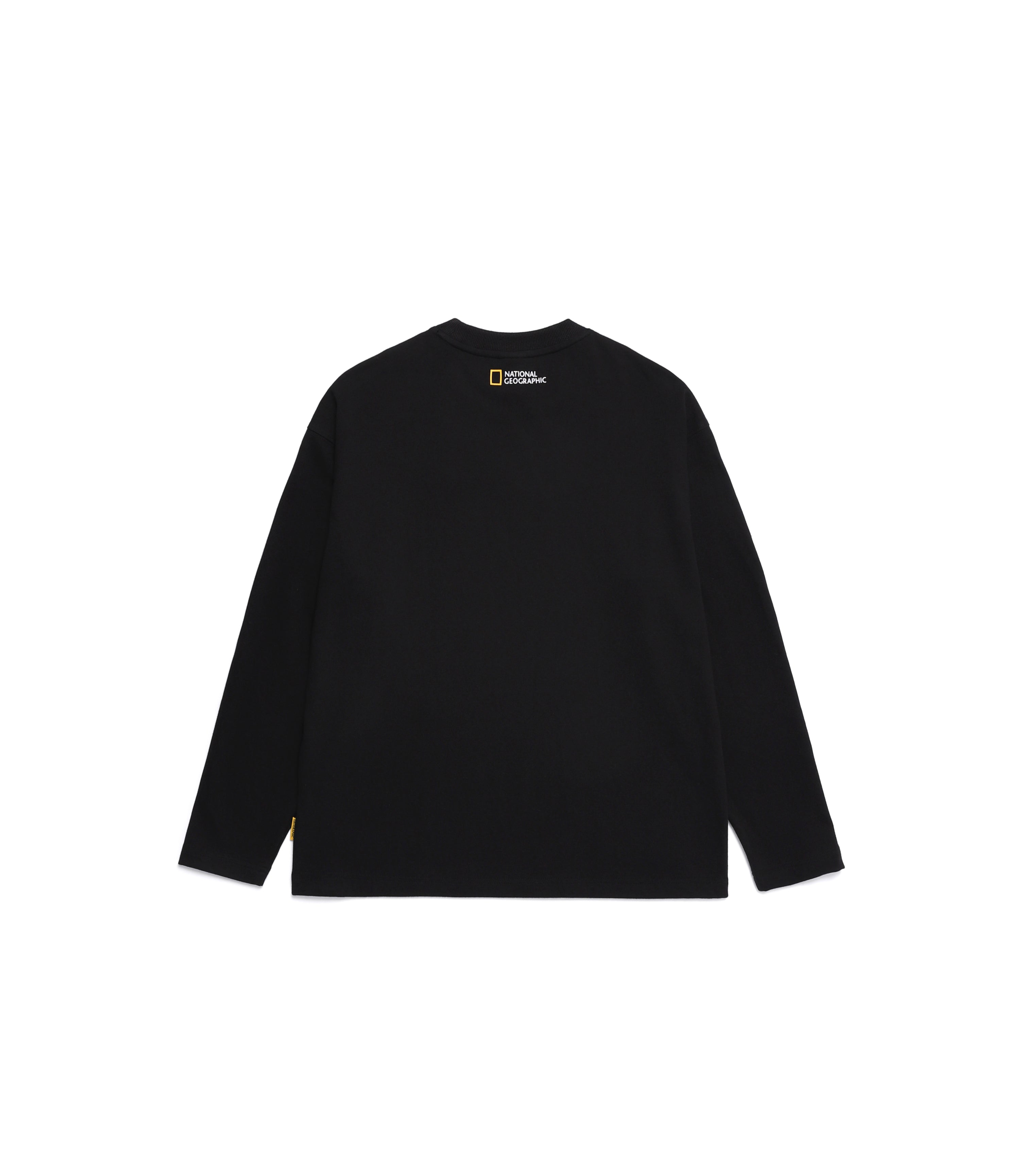 Unisex Animal Wappen Semi-Over Fit Long Sleeve Tee<br>CARBON BLACK
