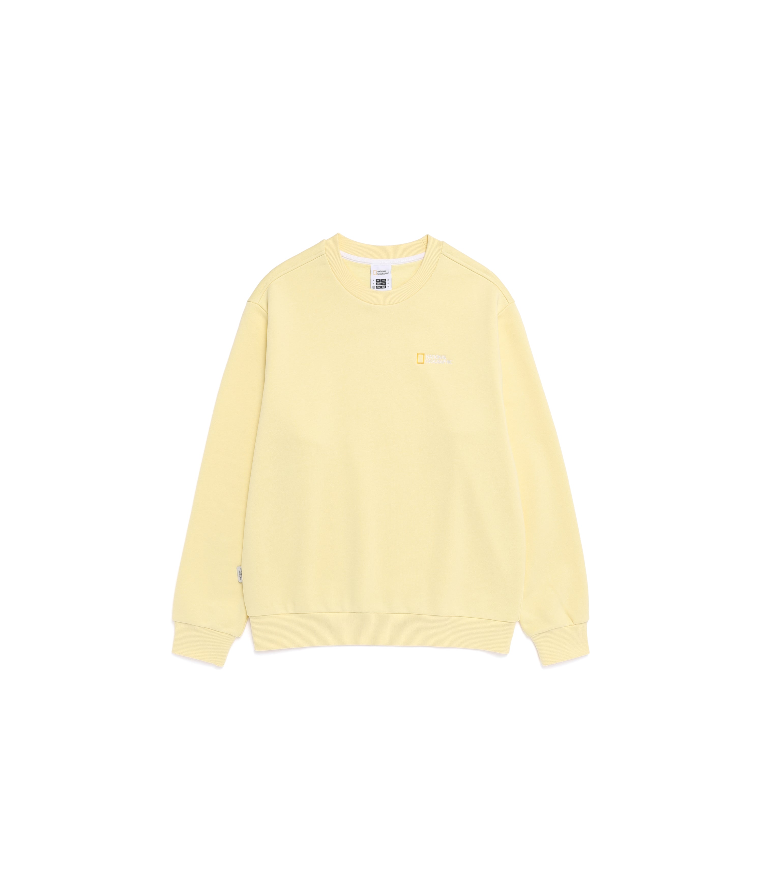 Unisex FOLHAS Small Logo Sweatshirt<br>PALE YELLOW