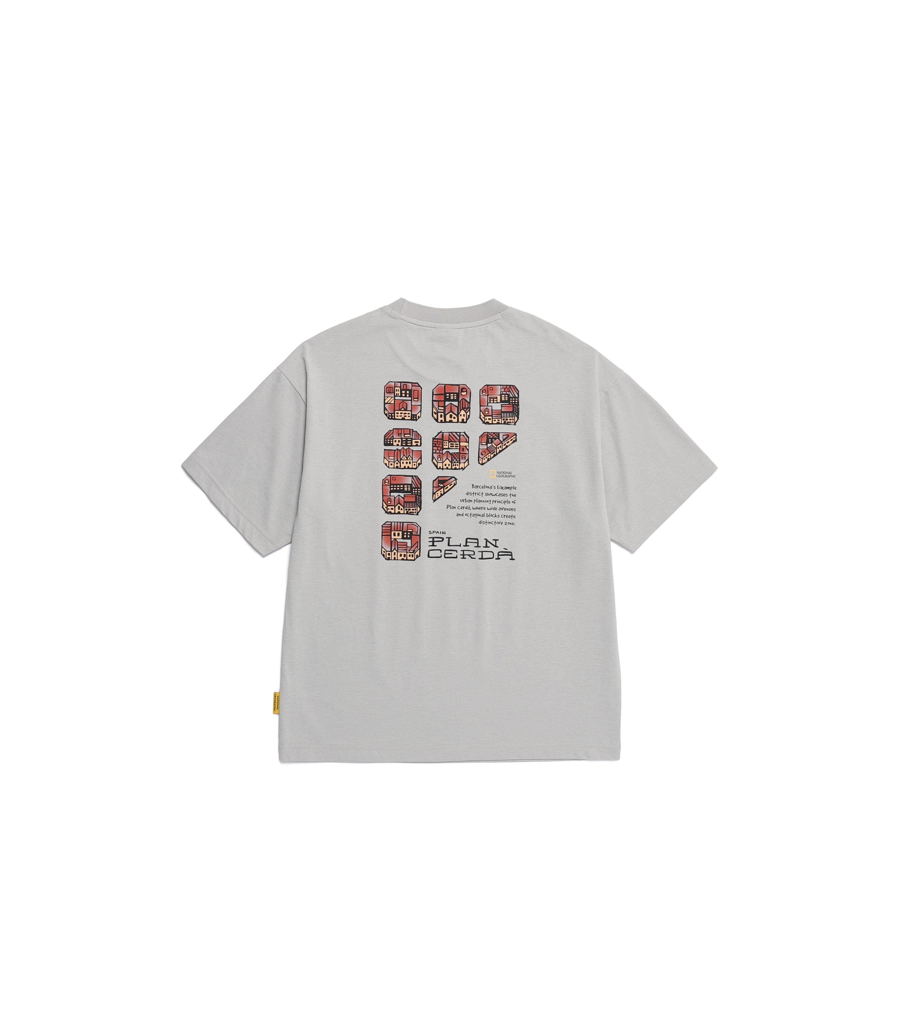 Unisex CROW Coolmax Barcelona Semi Over Fit Short Sleeve<br>AGATE GREY
