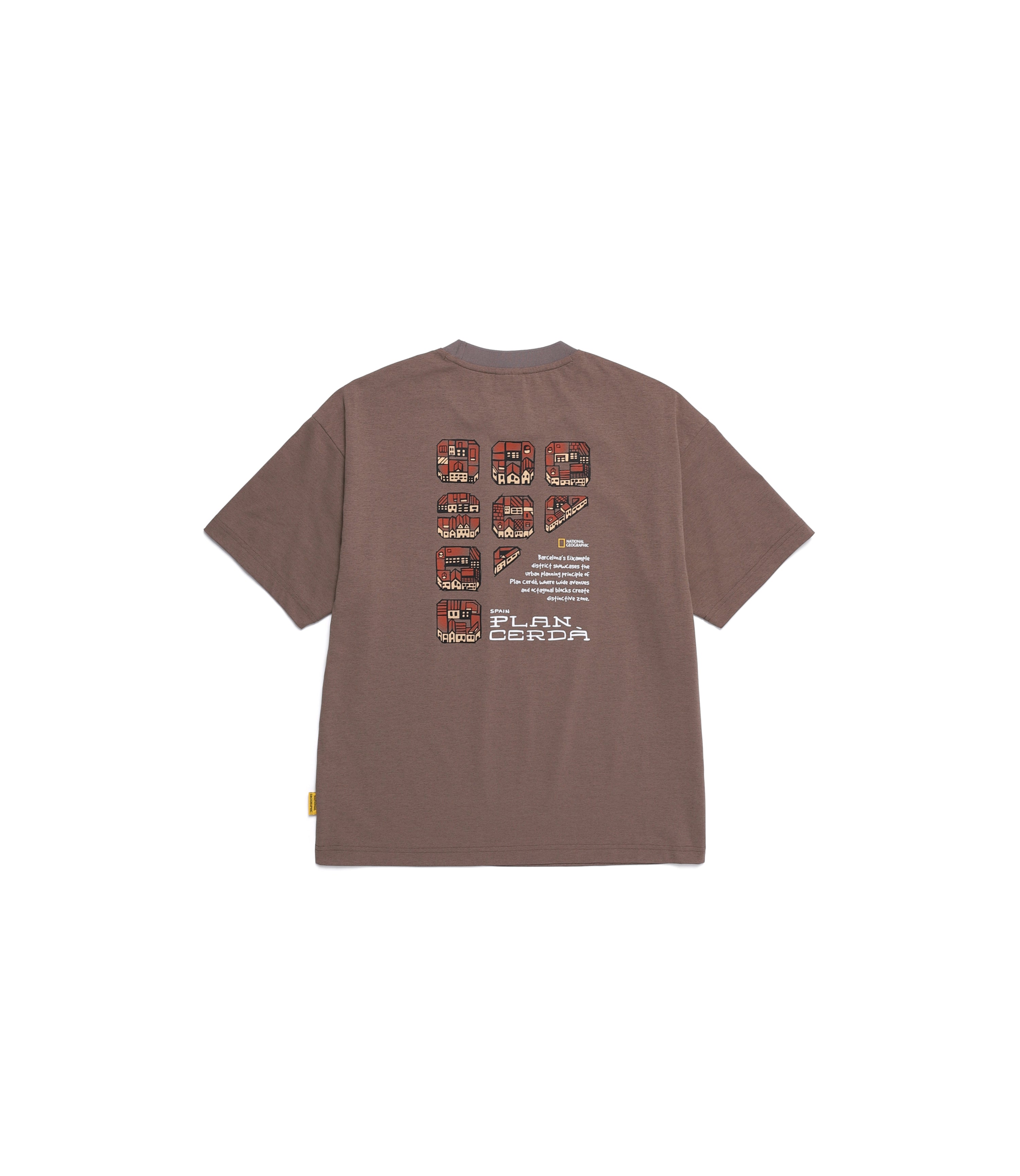 Unisex CROW Coolmax Barcelona Semi Over Fit Short Sleeve<br>CINNAMON