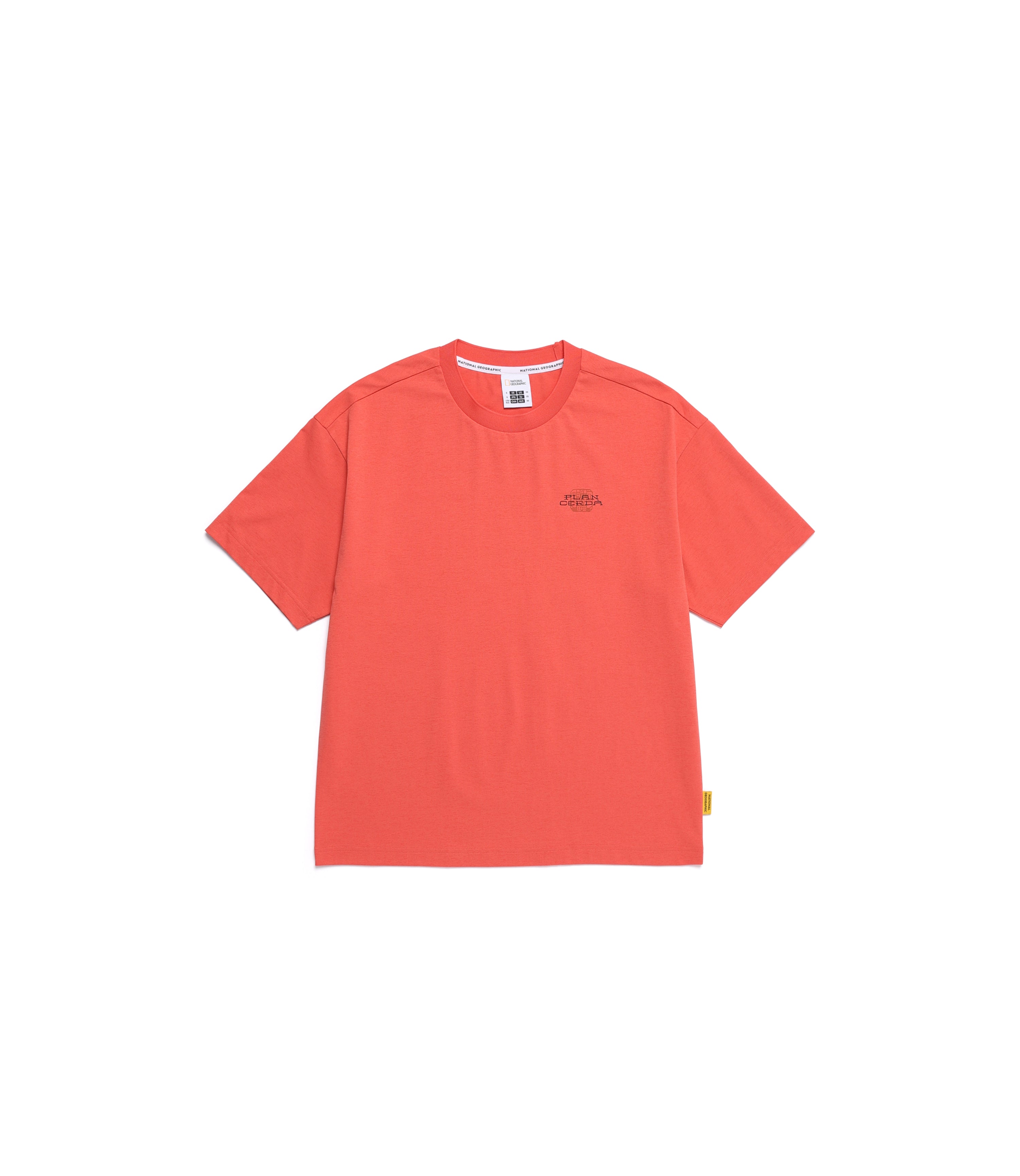 Unisex CROW Coolmax Barcelona Semi Over Fit Short Sleeve<br>L/ORANGE