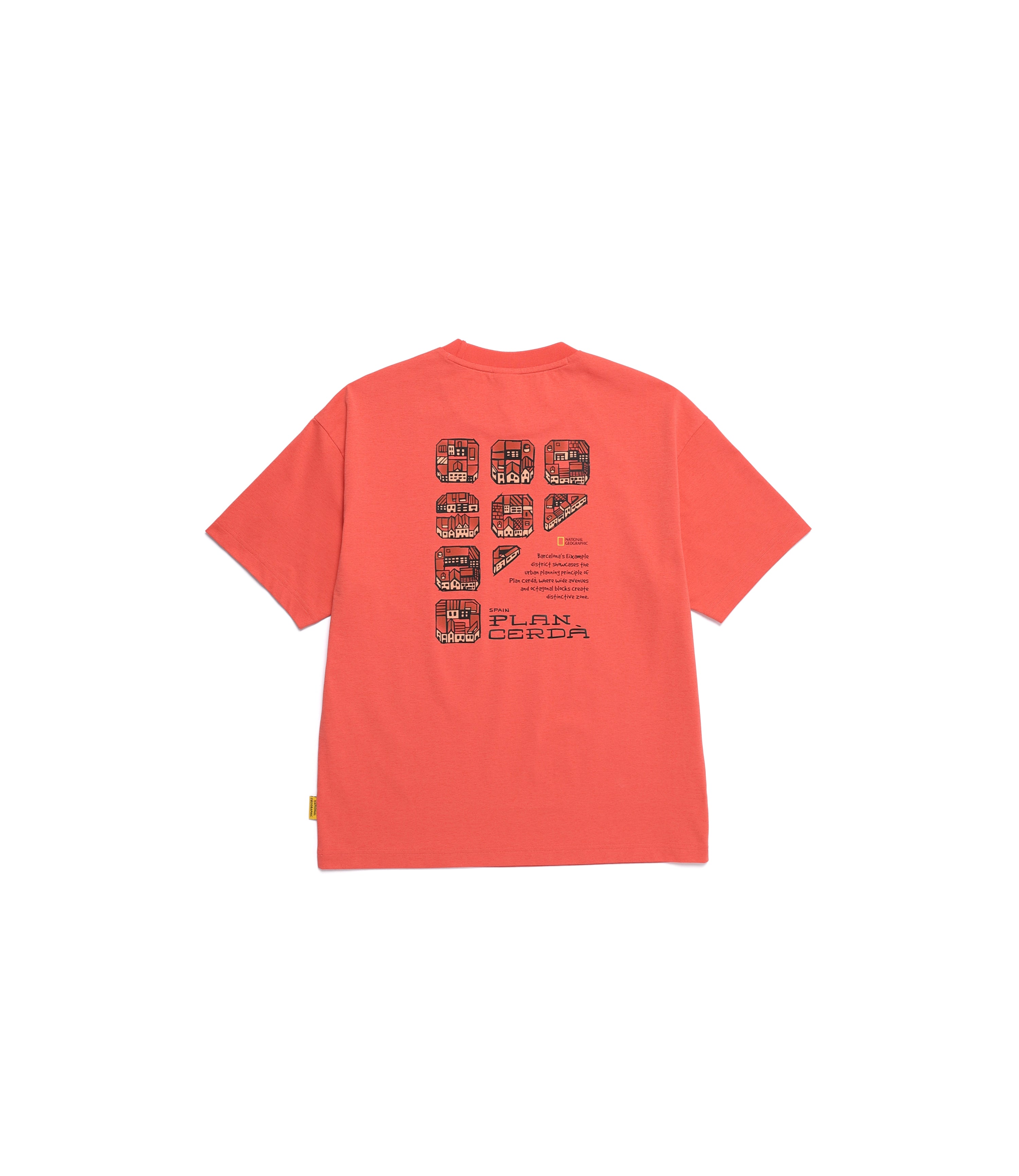 Unisex CROW Coolmax Barcelona Semi Over Fit Short Sleeve<br>L/ORANGE