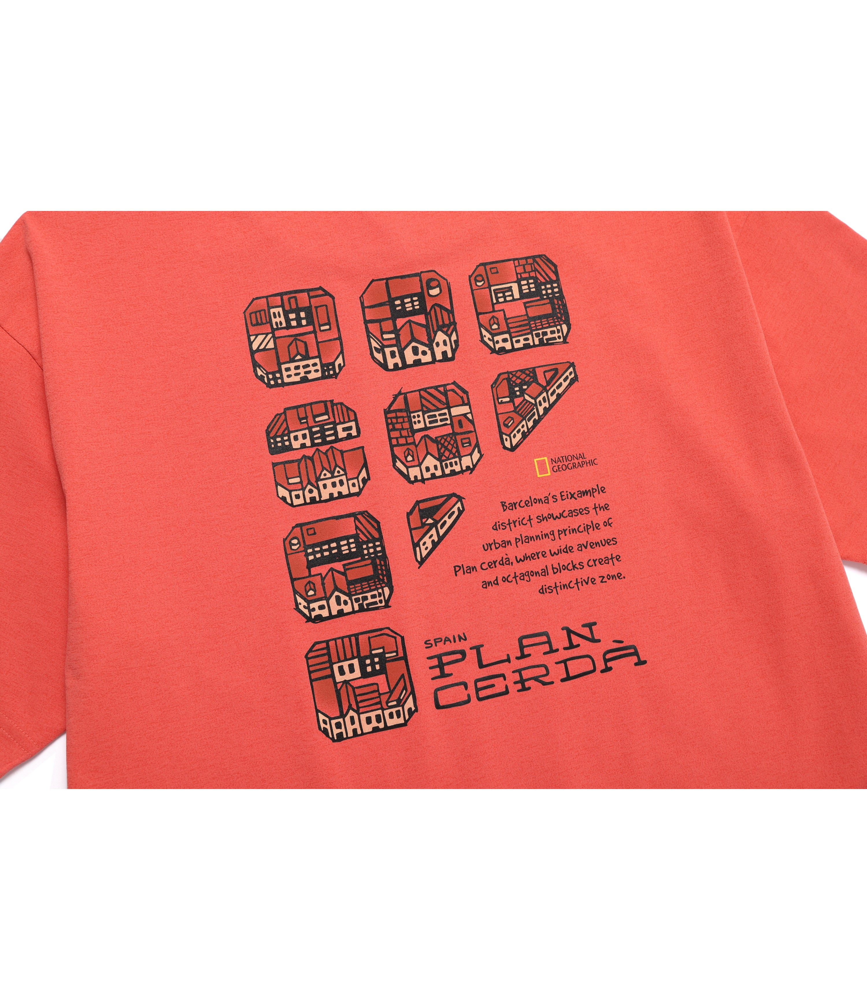 Unisex CROW Coolmax Barcelona Semi Over Fit Short Sleeve<br>L/ORANGE