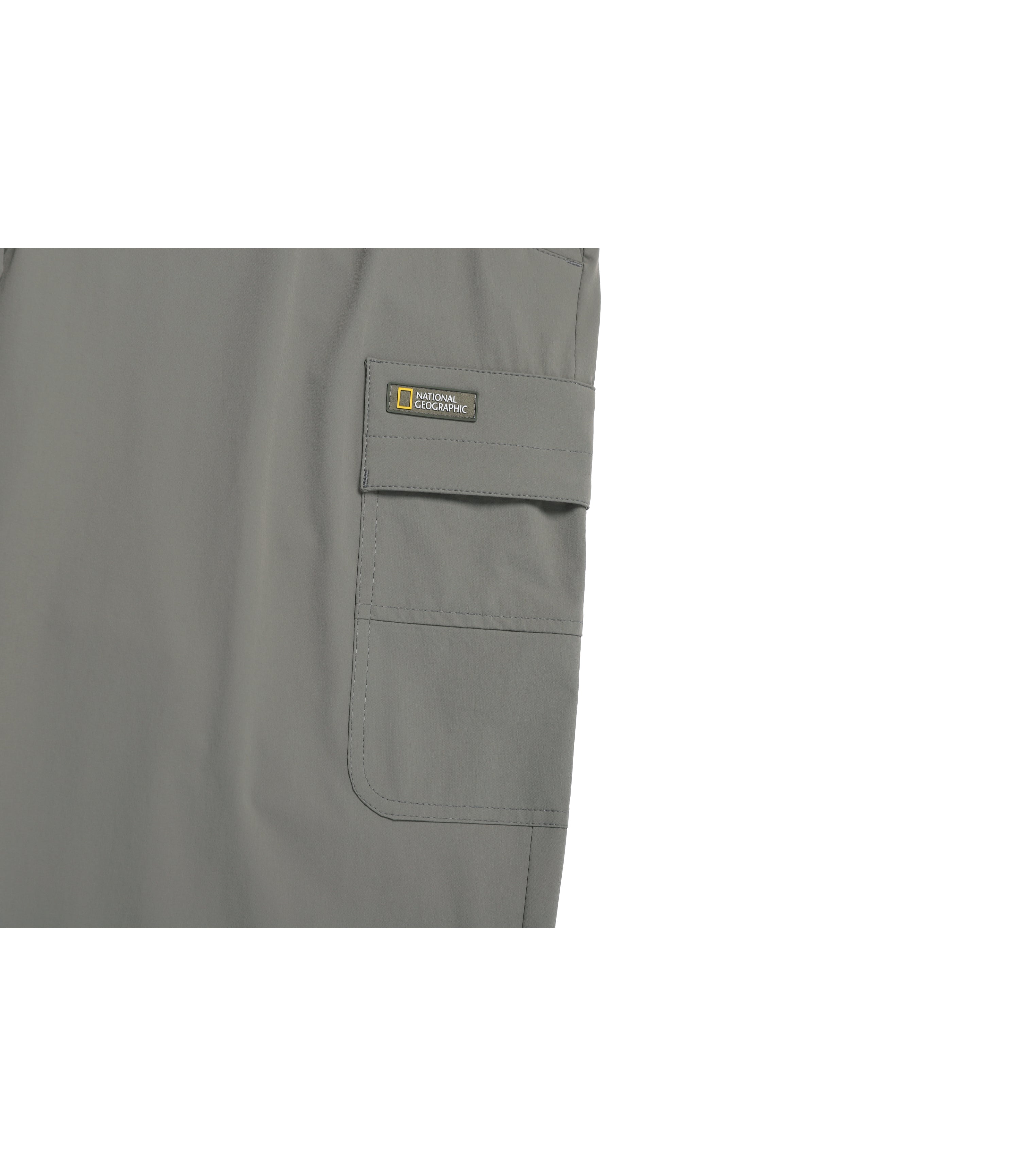 Men's CROW Semi-Loose Fit Straight Cargo Pants<br>G/KHAKI