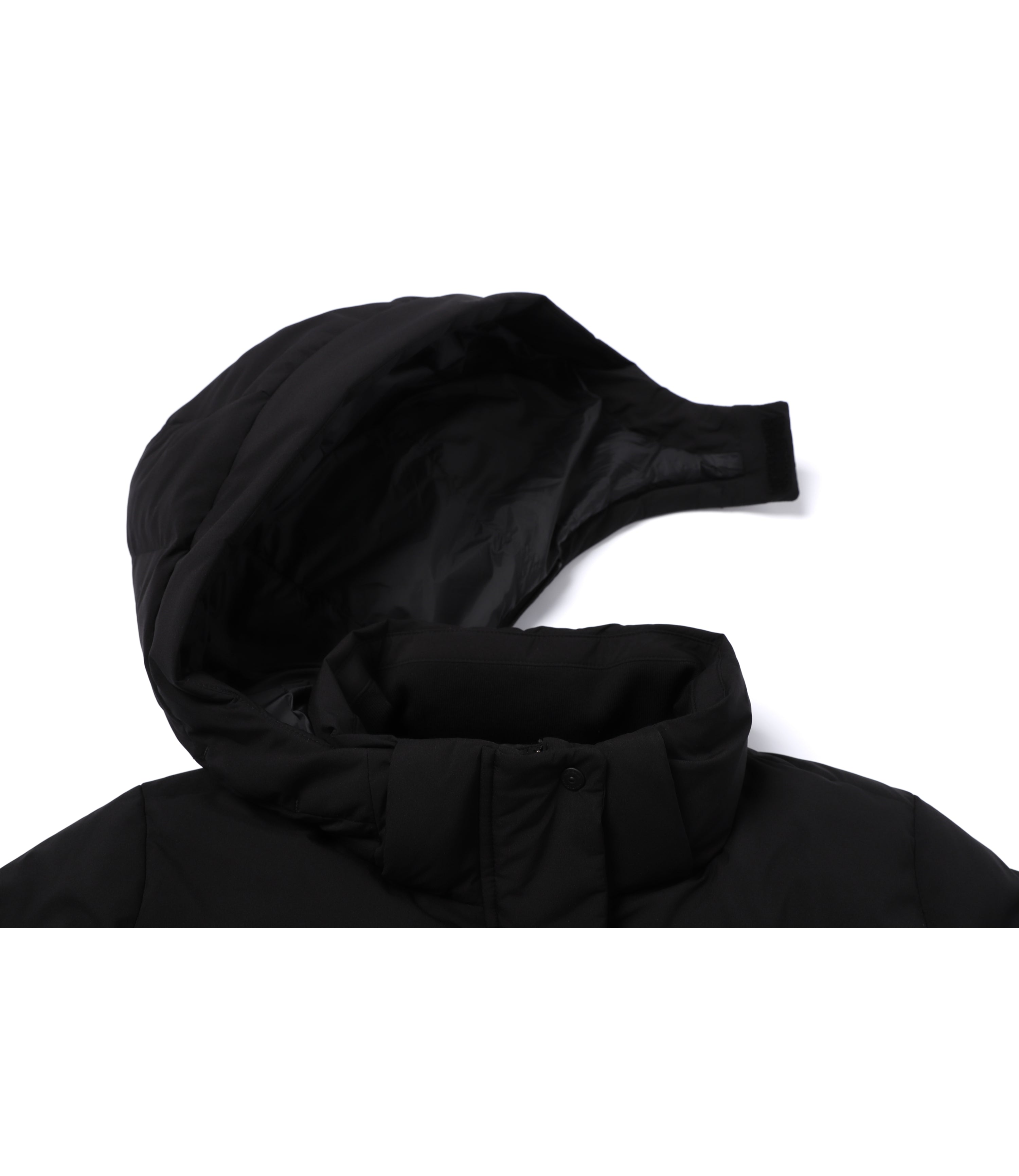 Women's Mid-Length Detachable Hooded Goose Down Jumper<br>BLACK