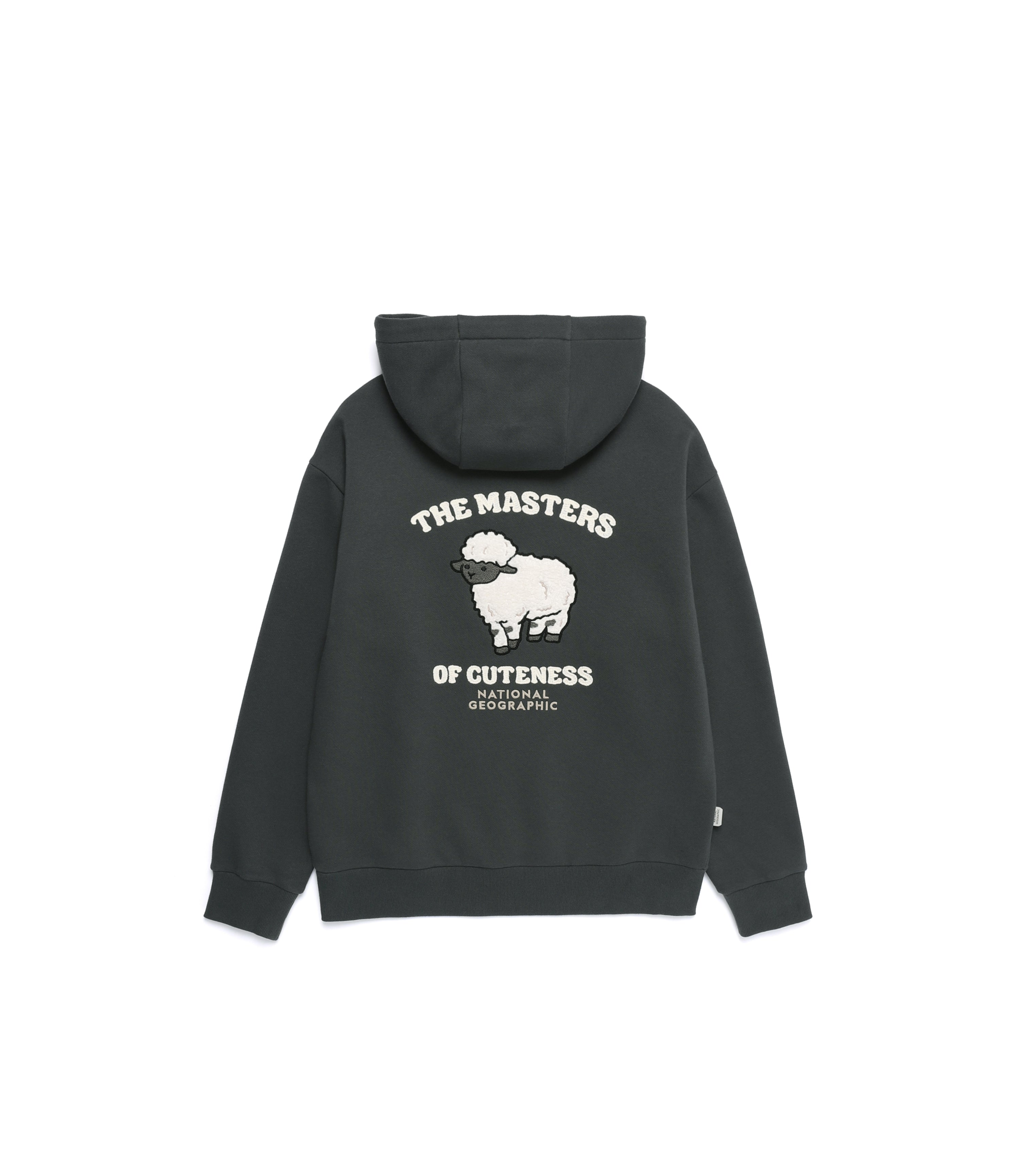 Unisex Animal Graphic Semi-Oversized Hoodie<br>GREY