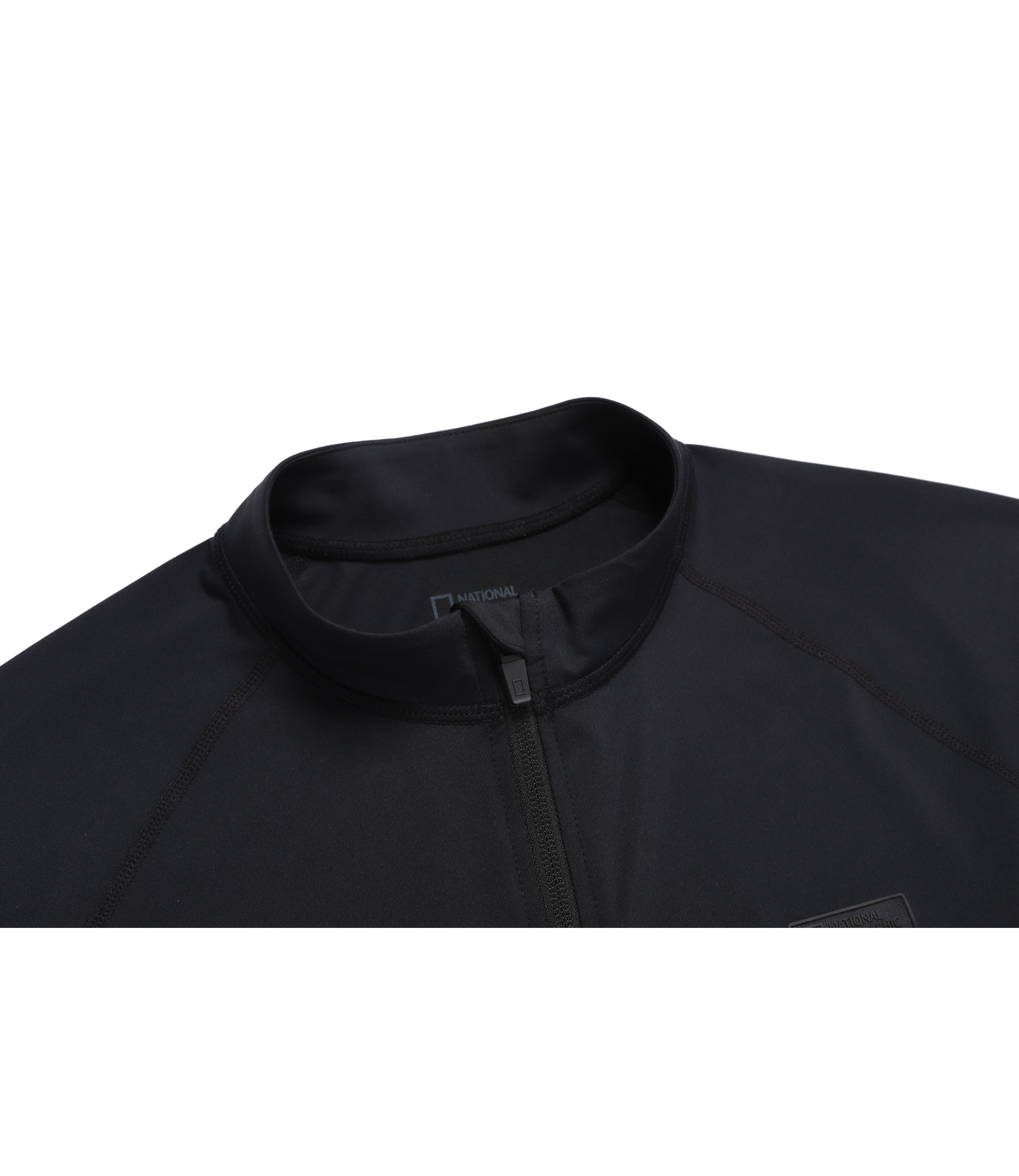 Mens High Summer Basic Zip-Up Rash Guard<br>BLACK