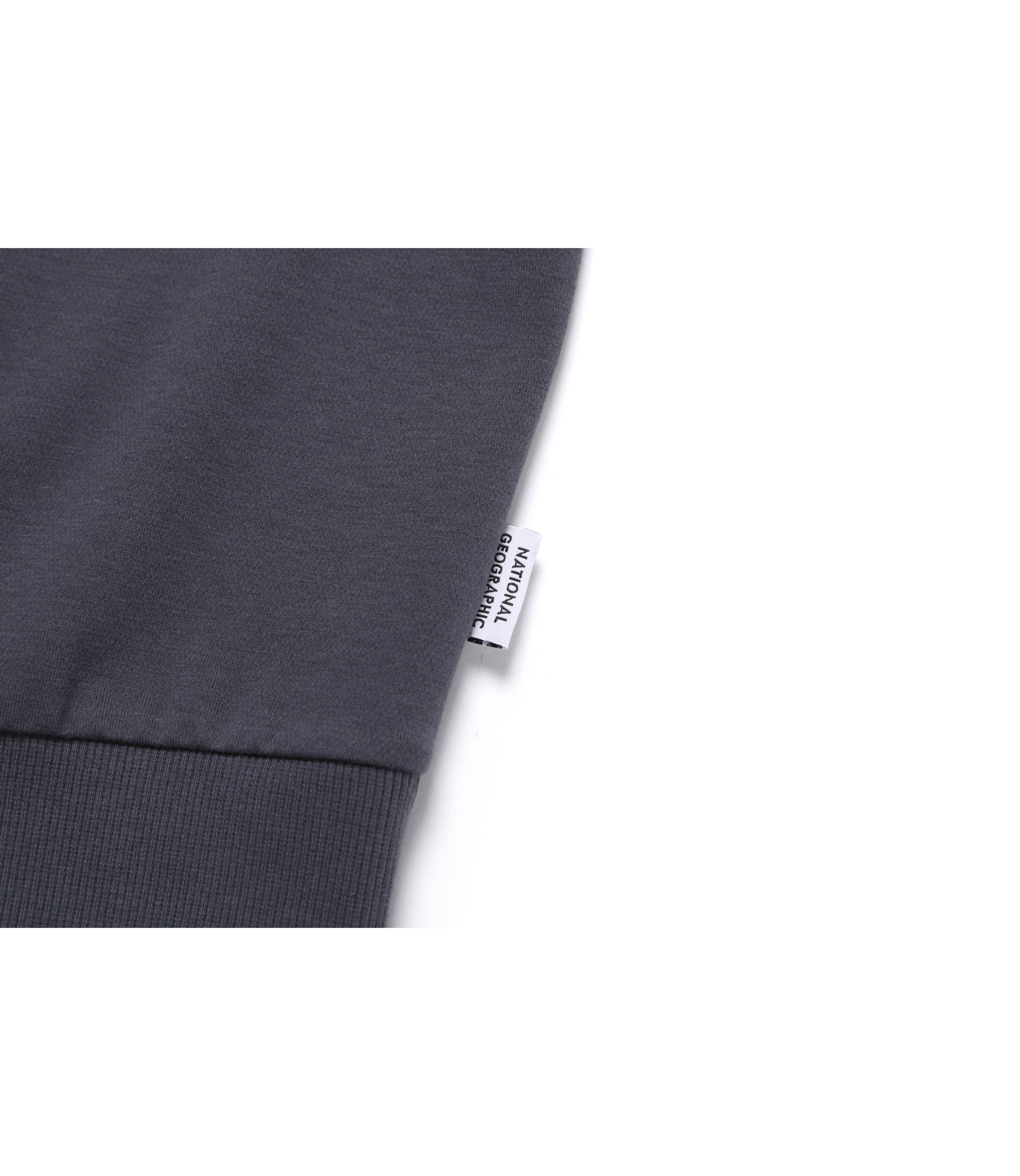 Women's Light Knit Semi Crop Round Short Sleeve Tee<br>BLUE GREY