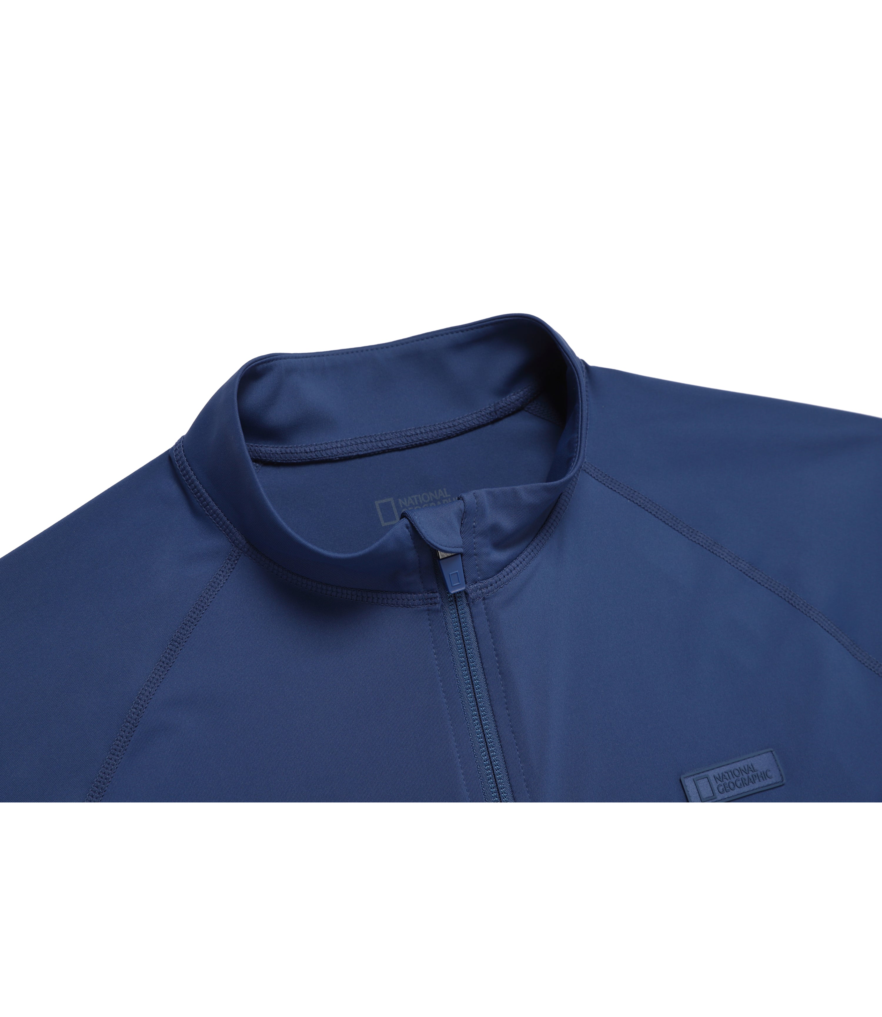 Mens High Summer Basic Zip-Up Rash Guard<br>DARK BLUE