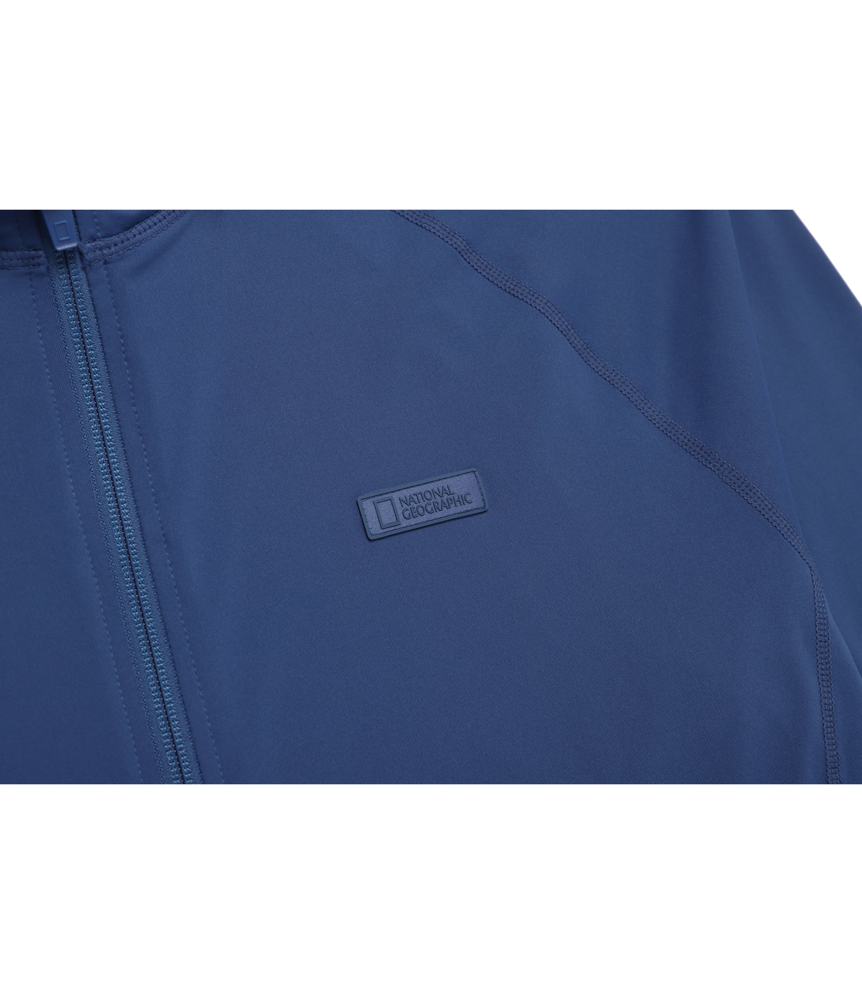 Mens High Summer Basic Zip-Up Rash Guard<br>DARK BLUE