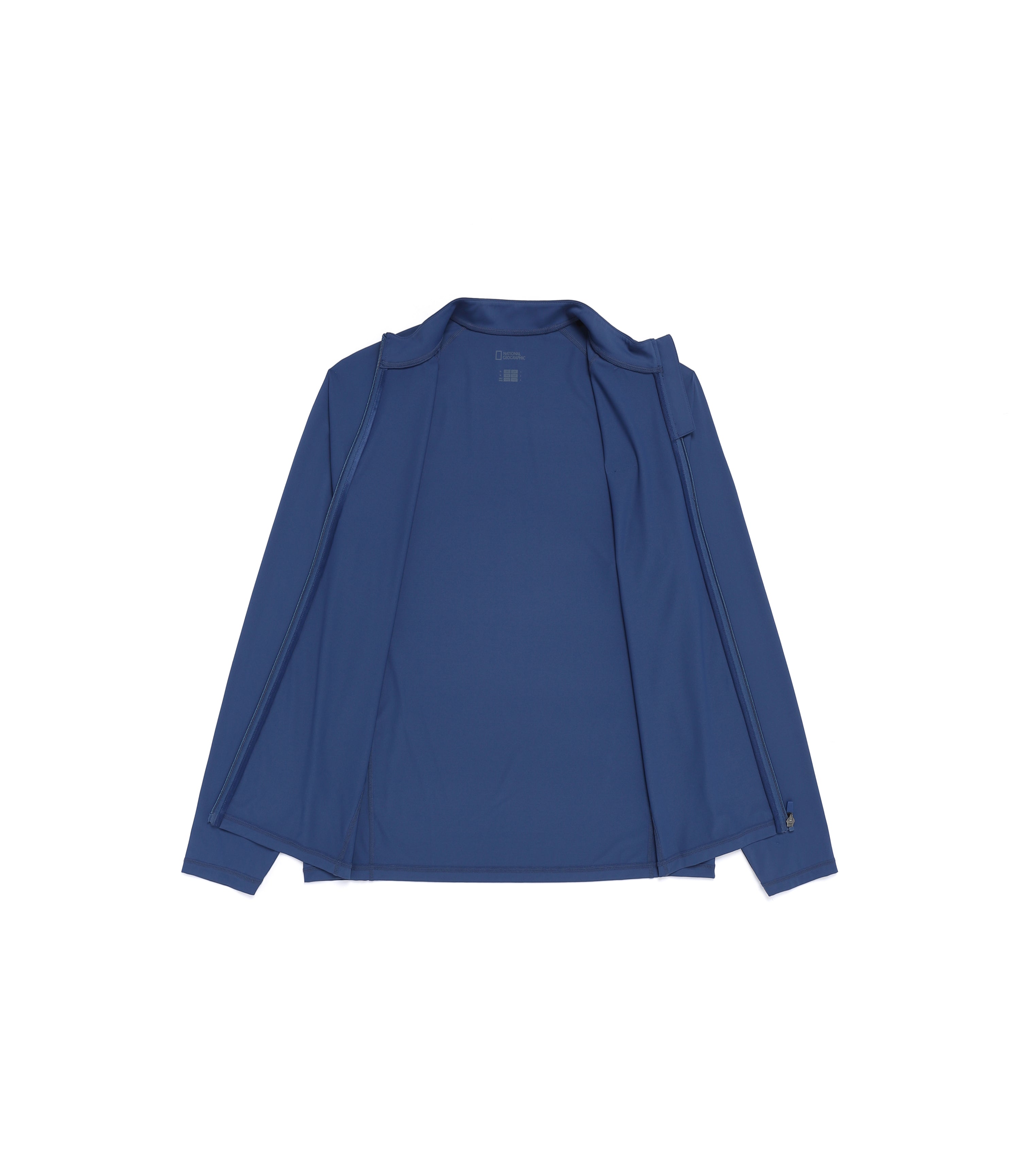Mens High Summer Basic Zip-Up Rash Guard<br>DARK BLUE