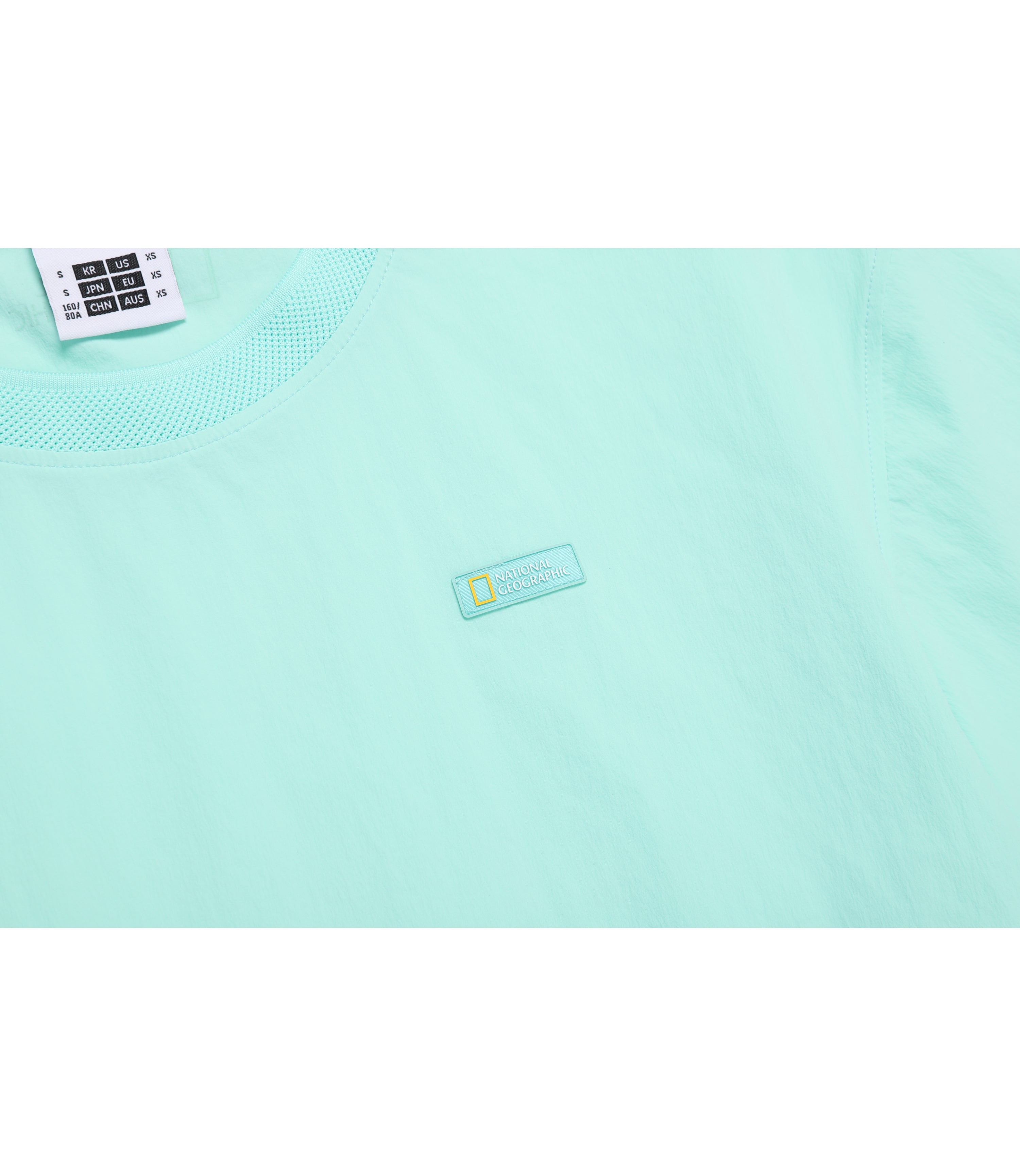 Unisex ADELIE Light Woven Stretch Round Neck Short Sleeve<br>MINT