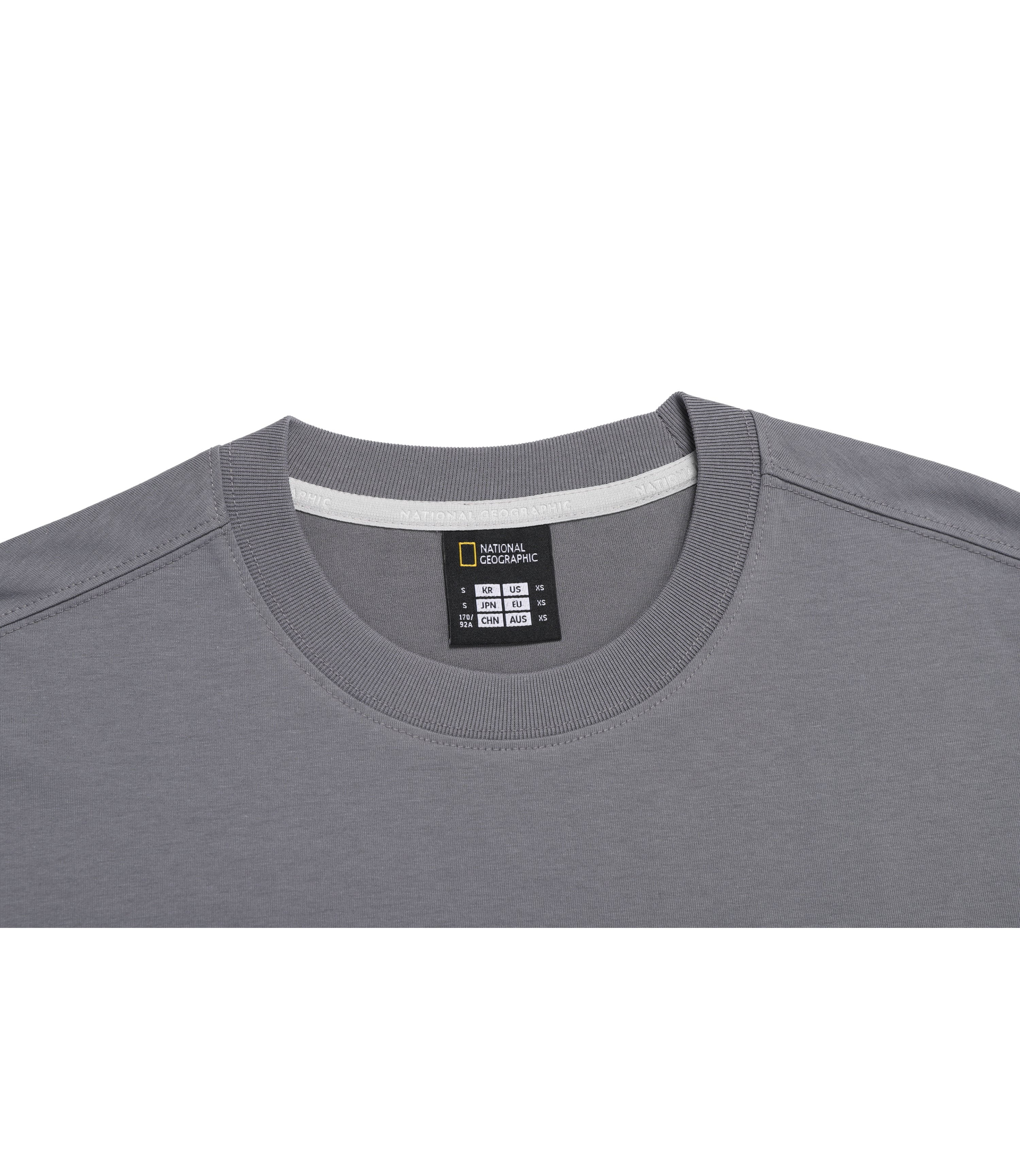 Unisex CASTOR COOLMAX ECO Lettering Graphic Short Sleeve Tee<br>STONE GREY