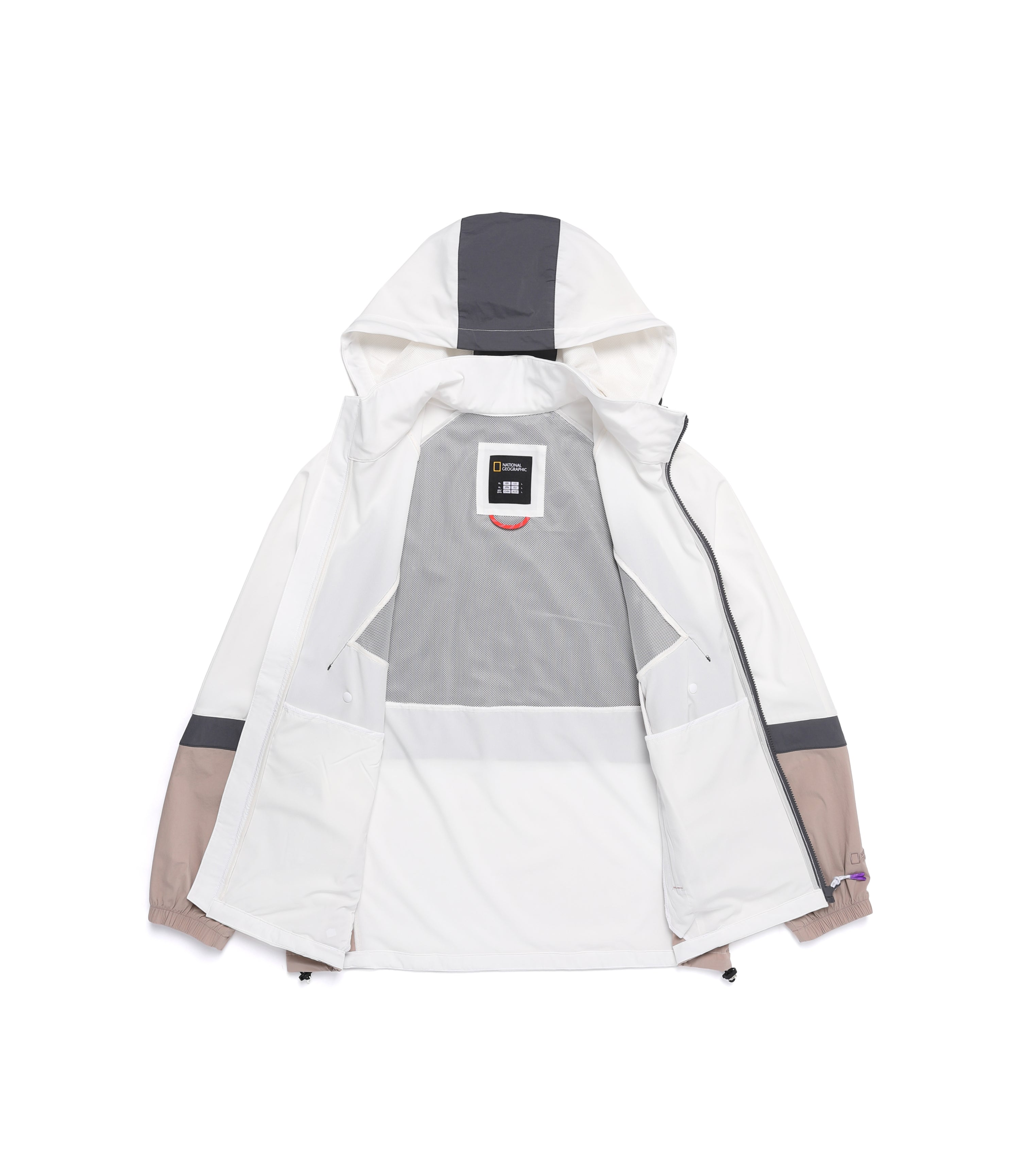 Unisex Coolwave Color Block Basic Fit Jacket<br>IVORY