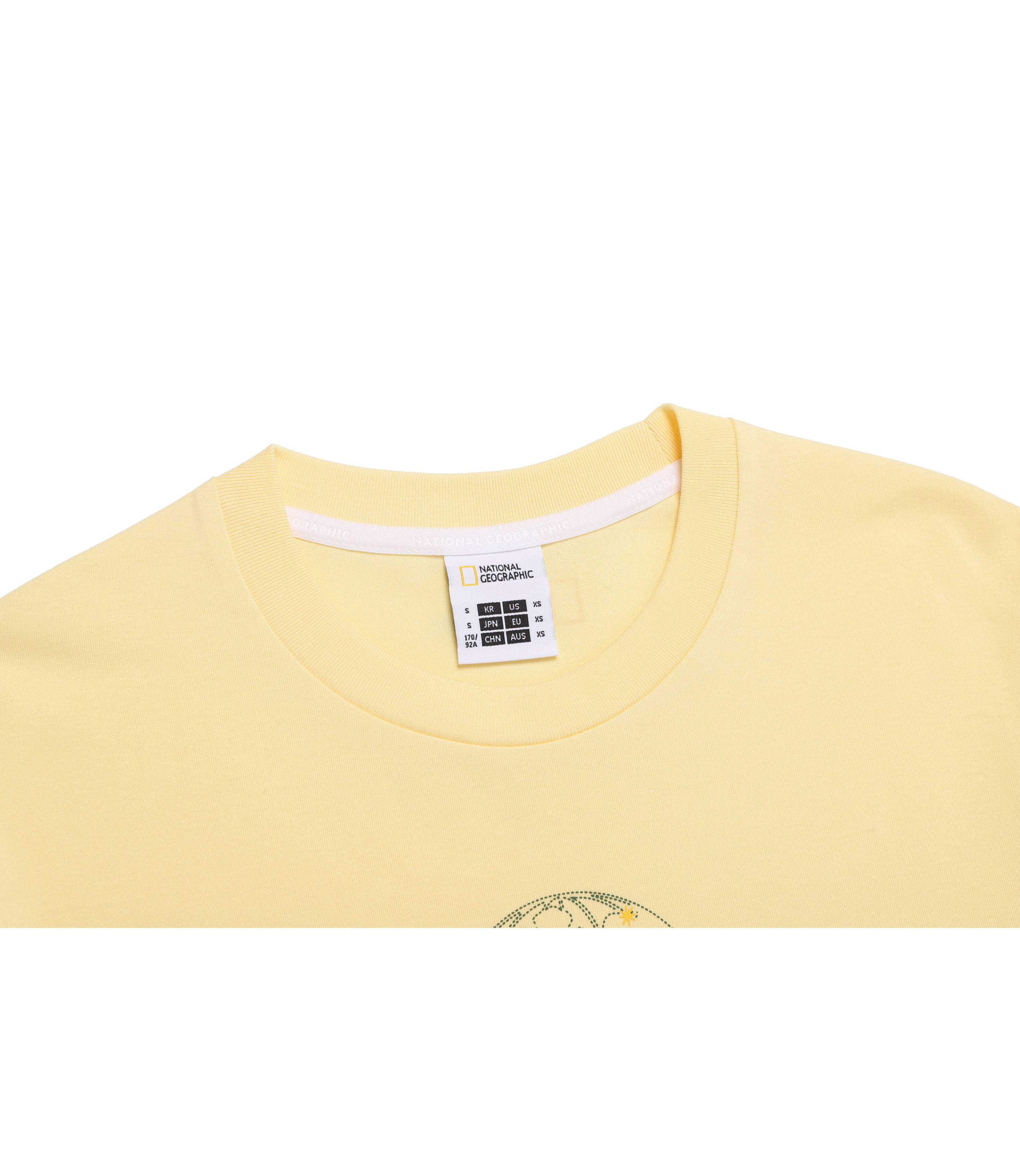 Unisex CASTOR COOLMAX ECO Lettering Graphic Short Sleeve Tee<br>PALE YELLOW