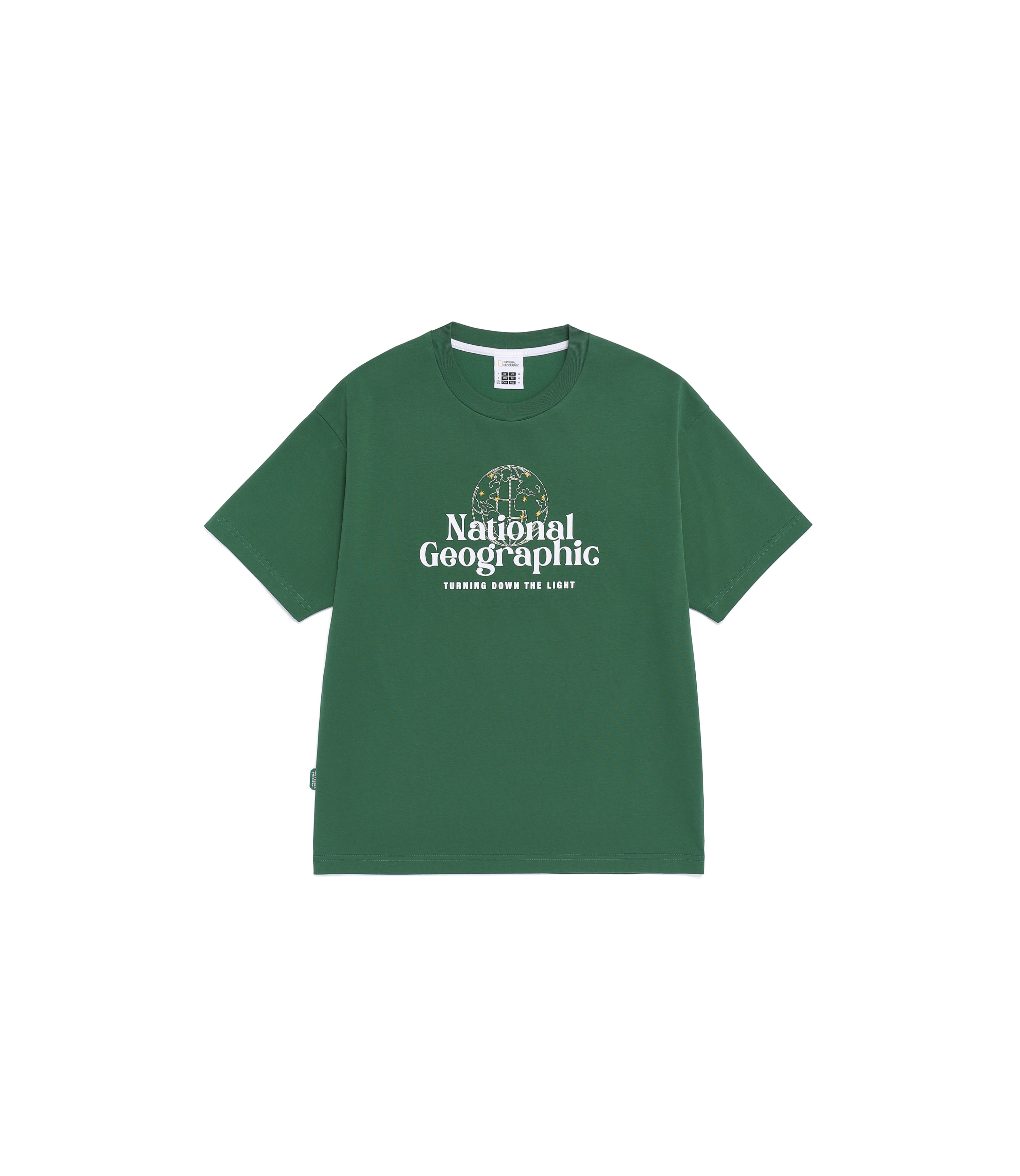 Unisex CASTOR COOLMAX ECO Lettering Graphic Short Sleeve Tee<br>GREEN HILLS