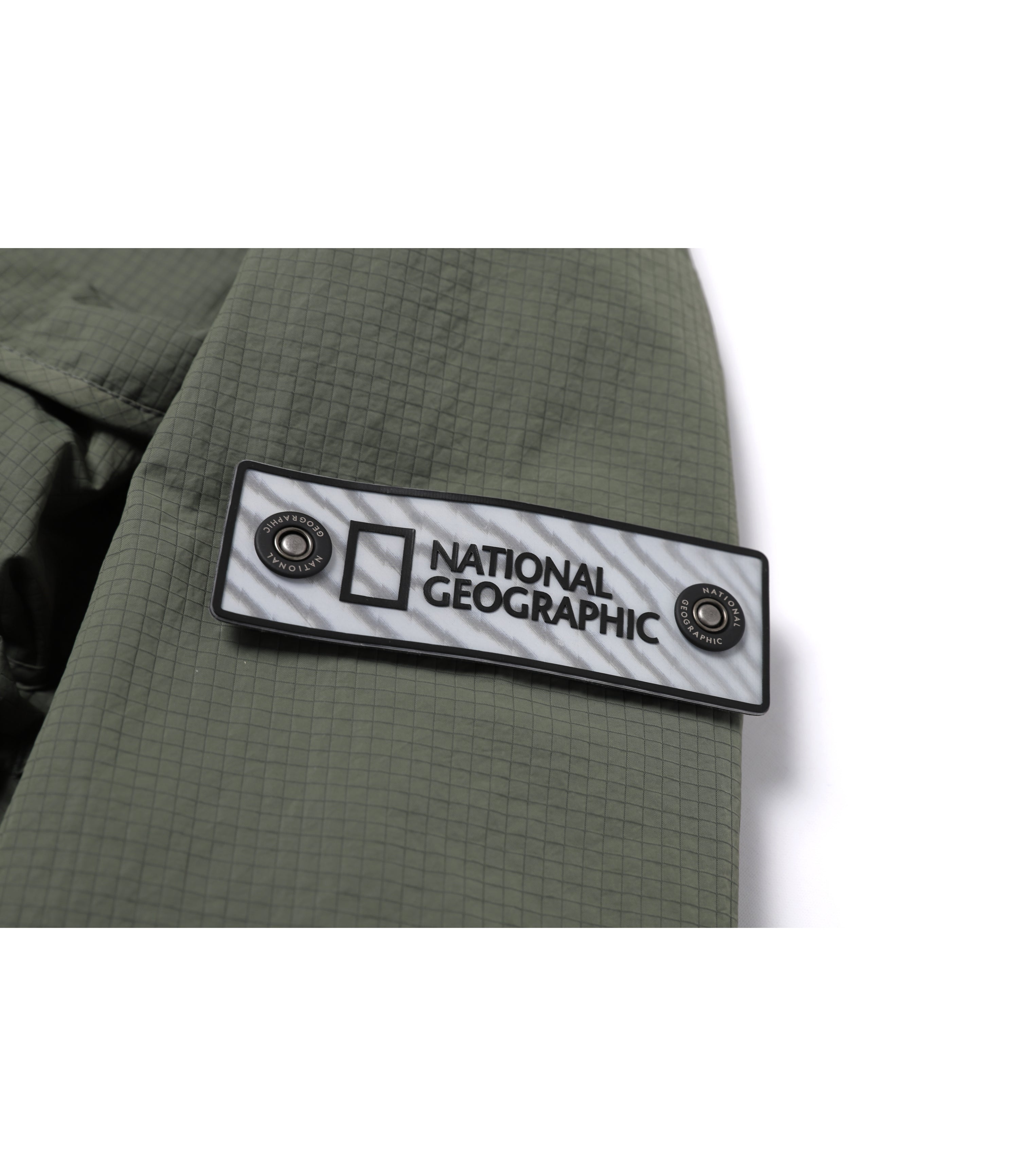 Men's NRN Multi Pocket Stand Neck Utility Jumper<br>KHAKI