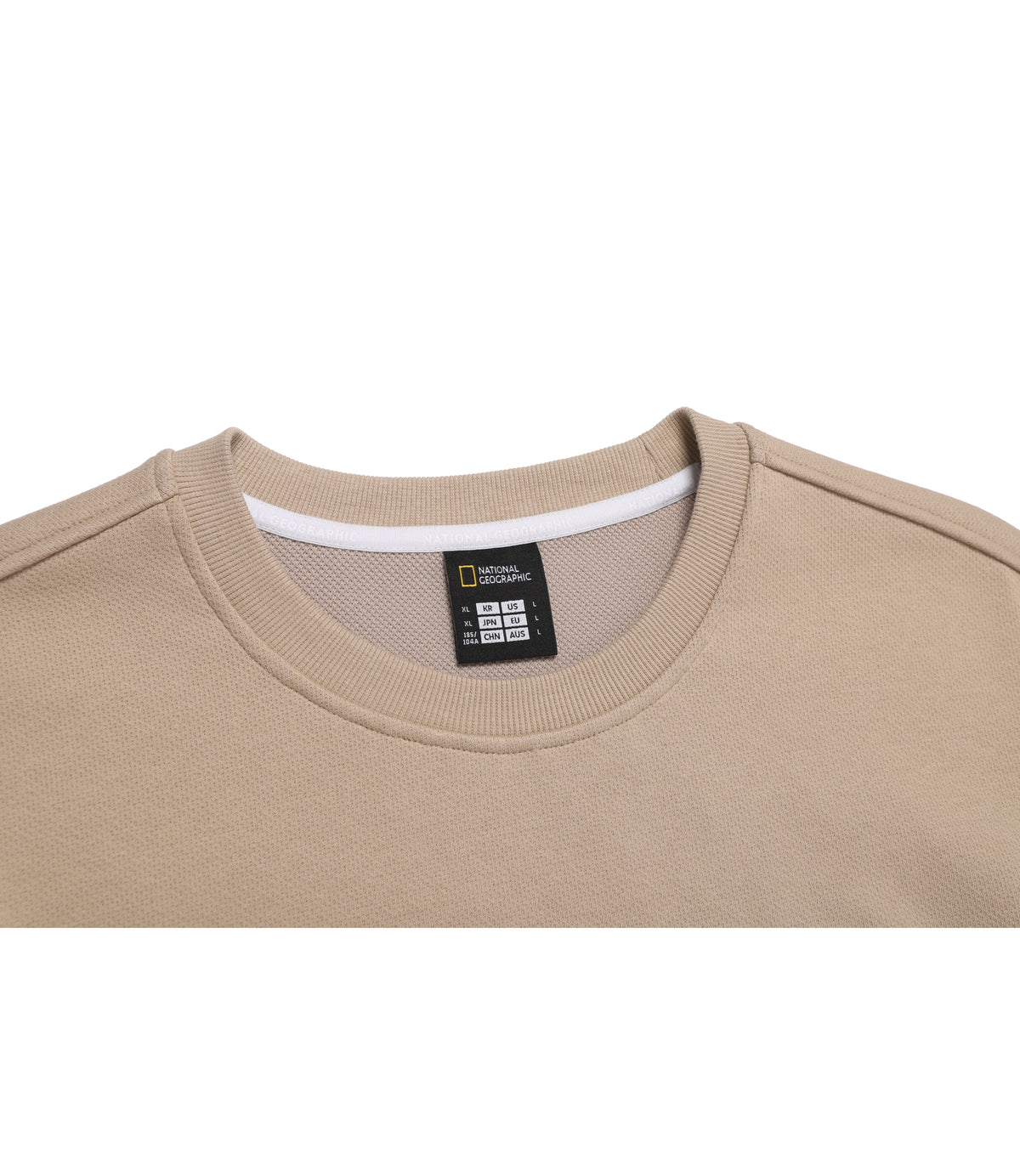 Unisex Animal Graphic Semi-Overfit Sweatshirt<br>MOURNING BEIGE